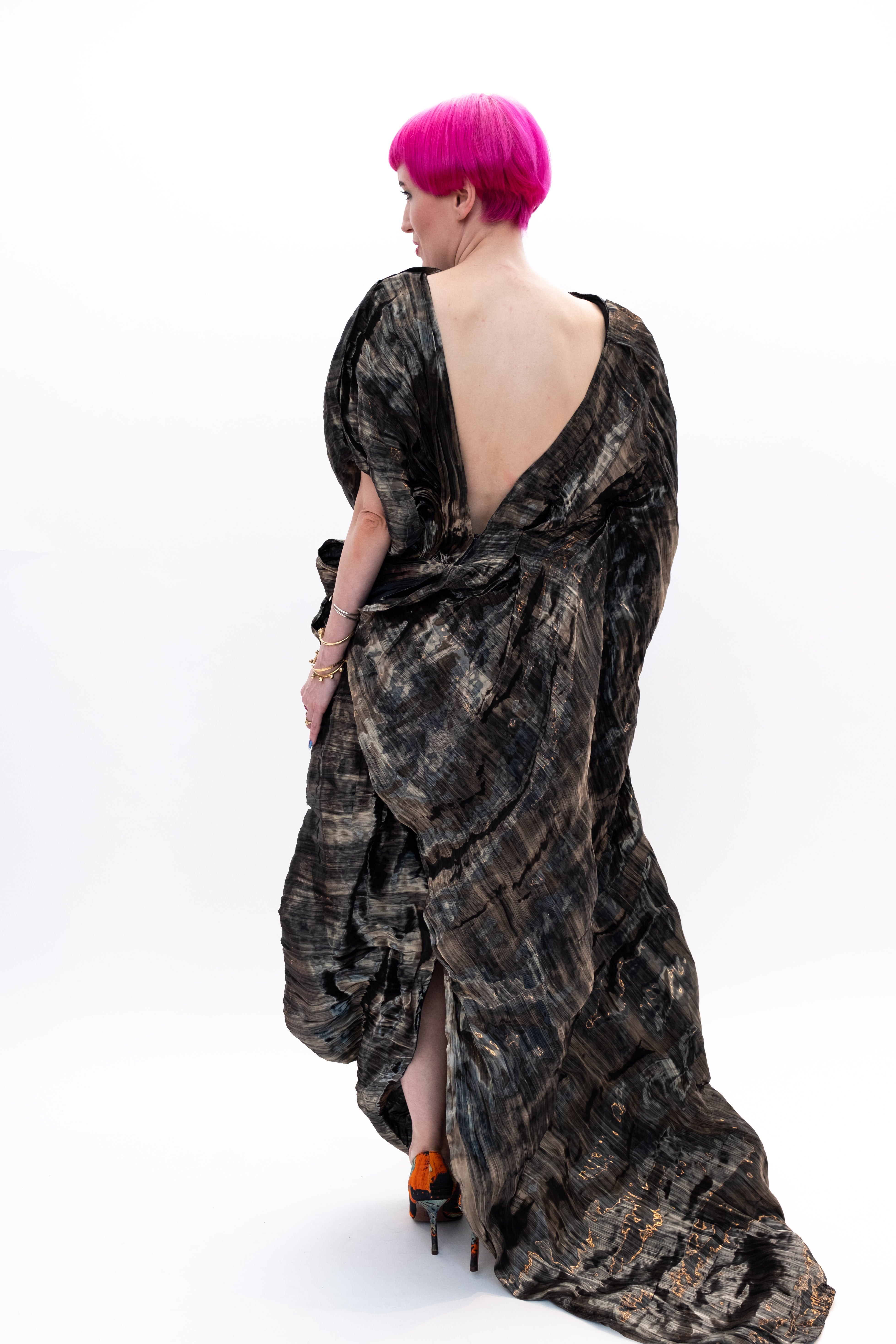 Dress Silk Black Runway Paris