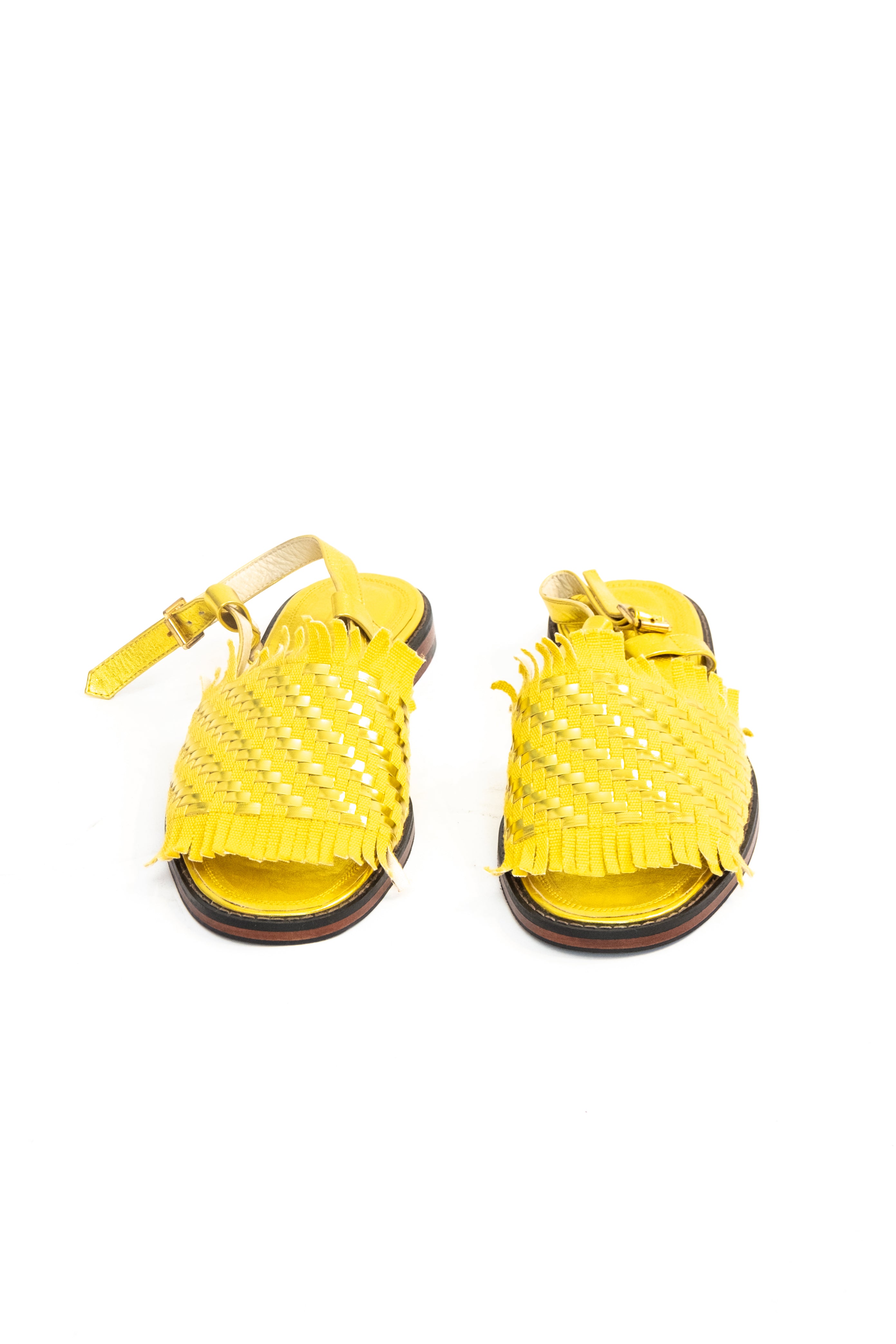 Handmade Sandals Woven Yellow