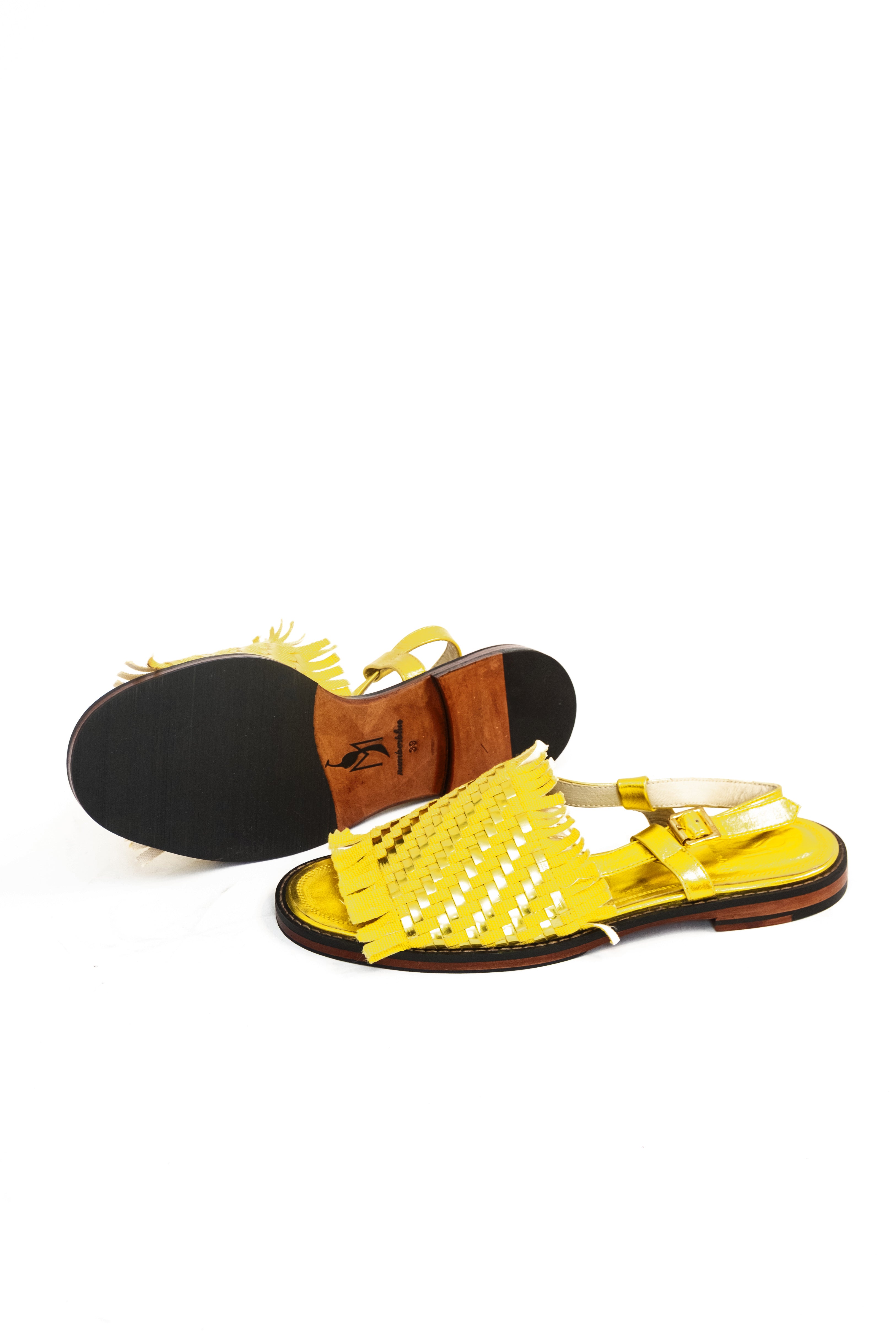 Handmade Sandals Woven Yellow