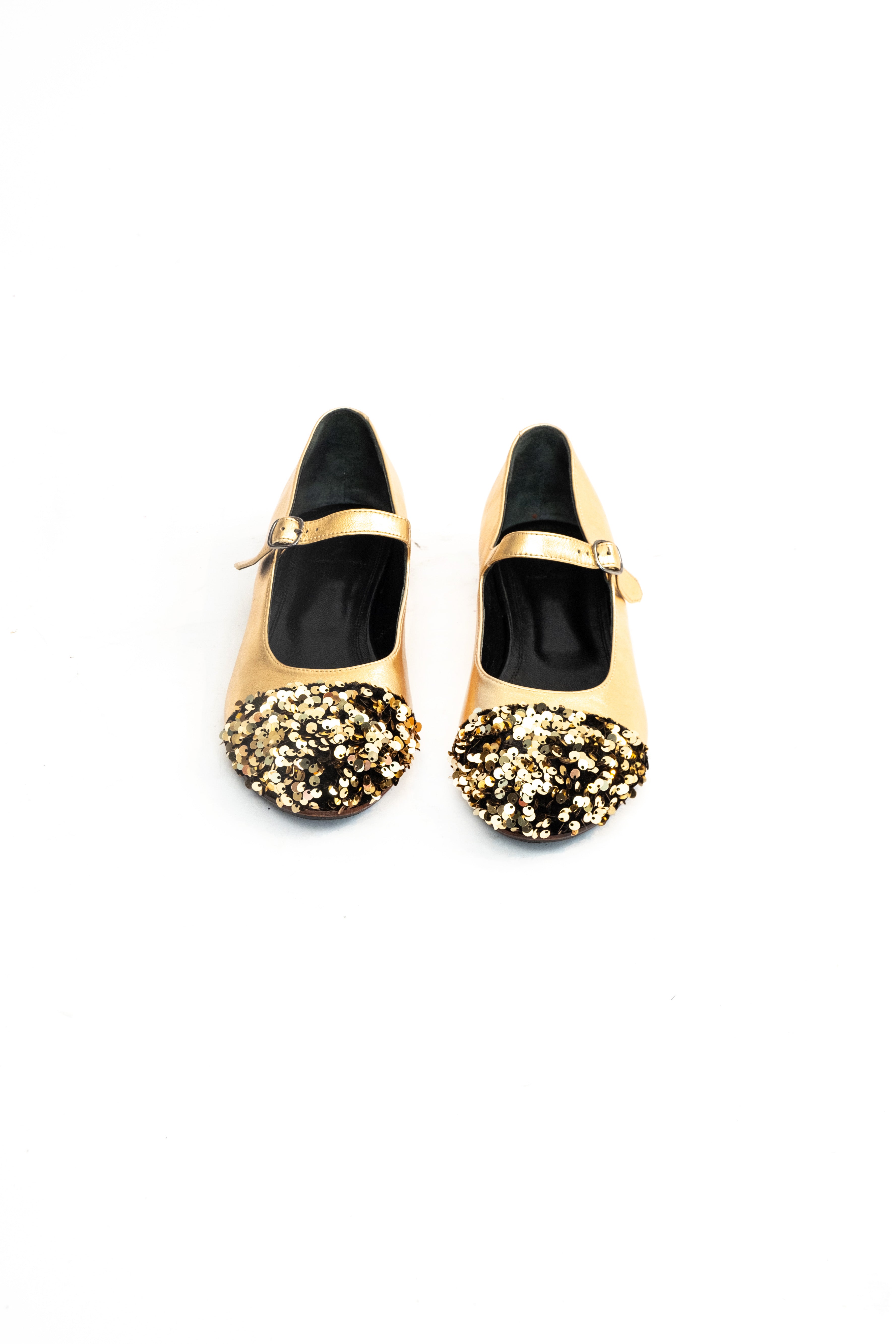 Handmade Ballerina Gold Glitter