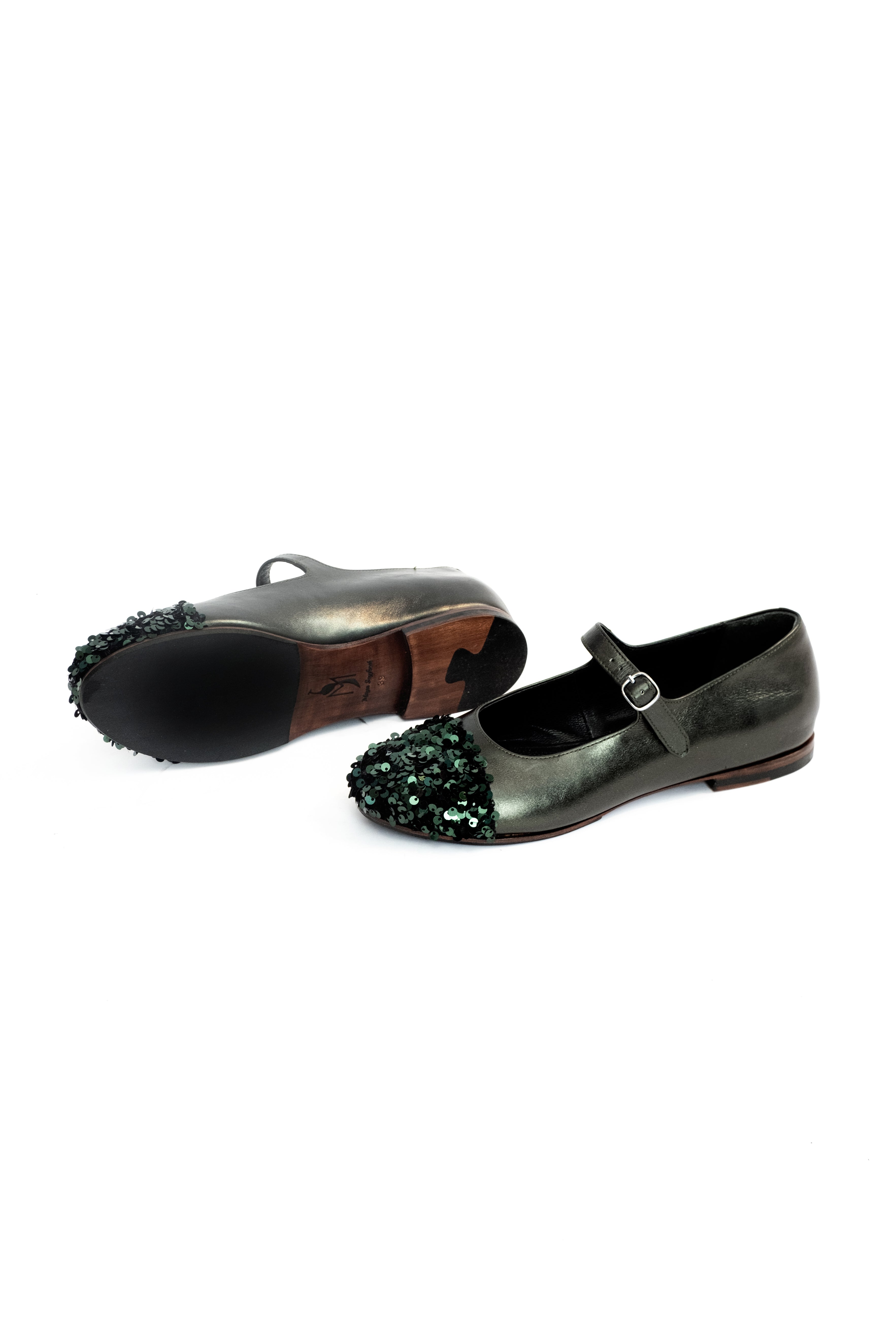 Handmade Ballerina Grey Glitter