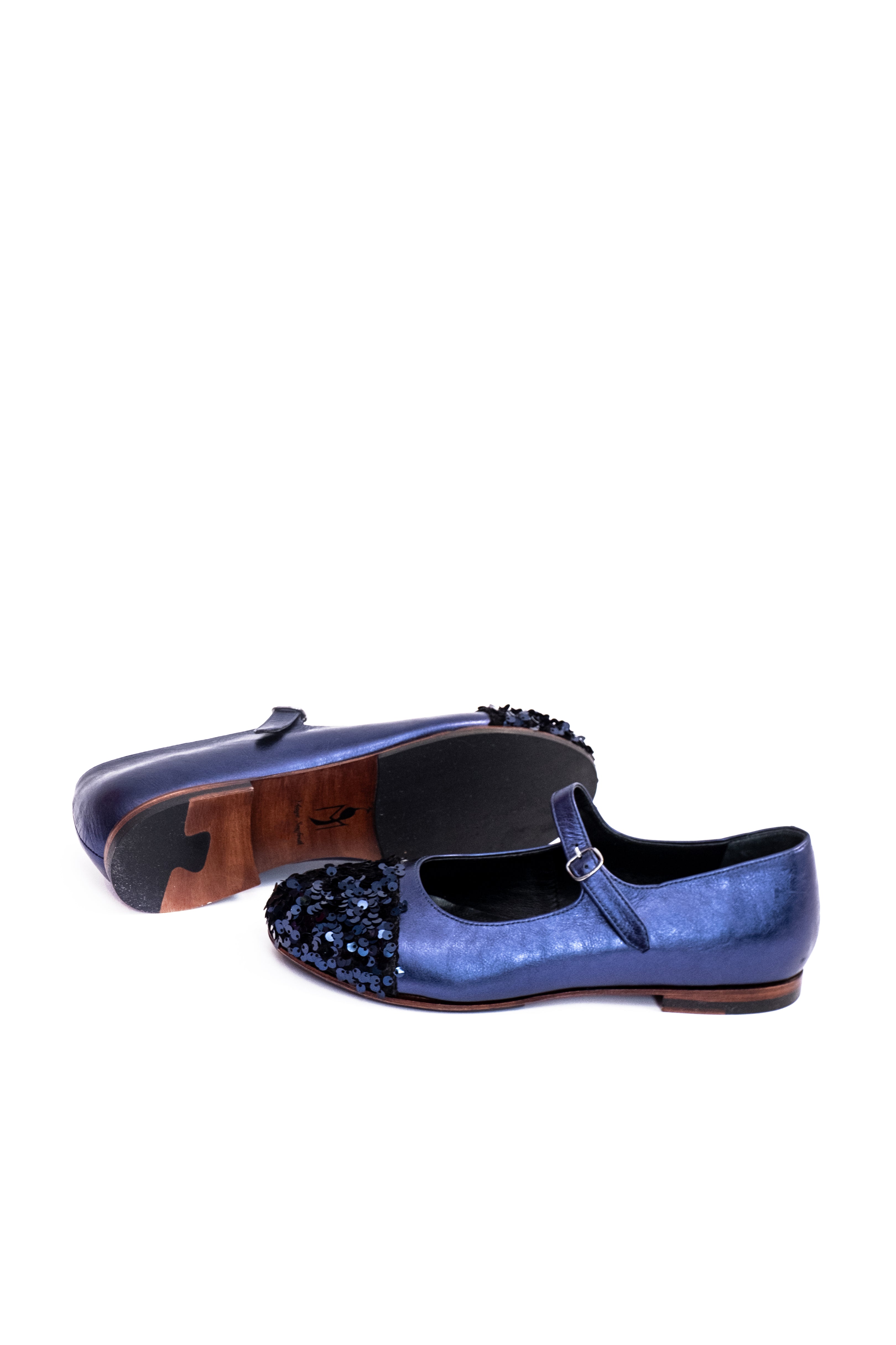 Handmade Ballerina Blue Glitter