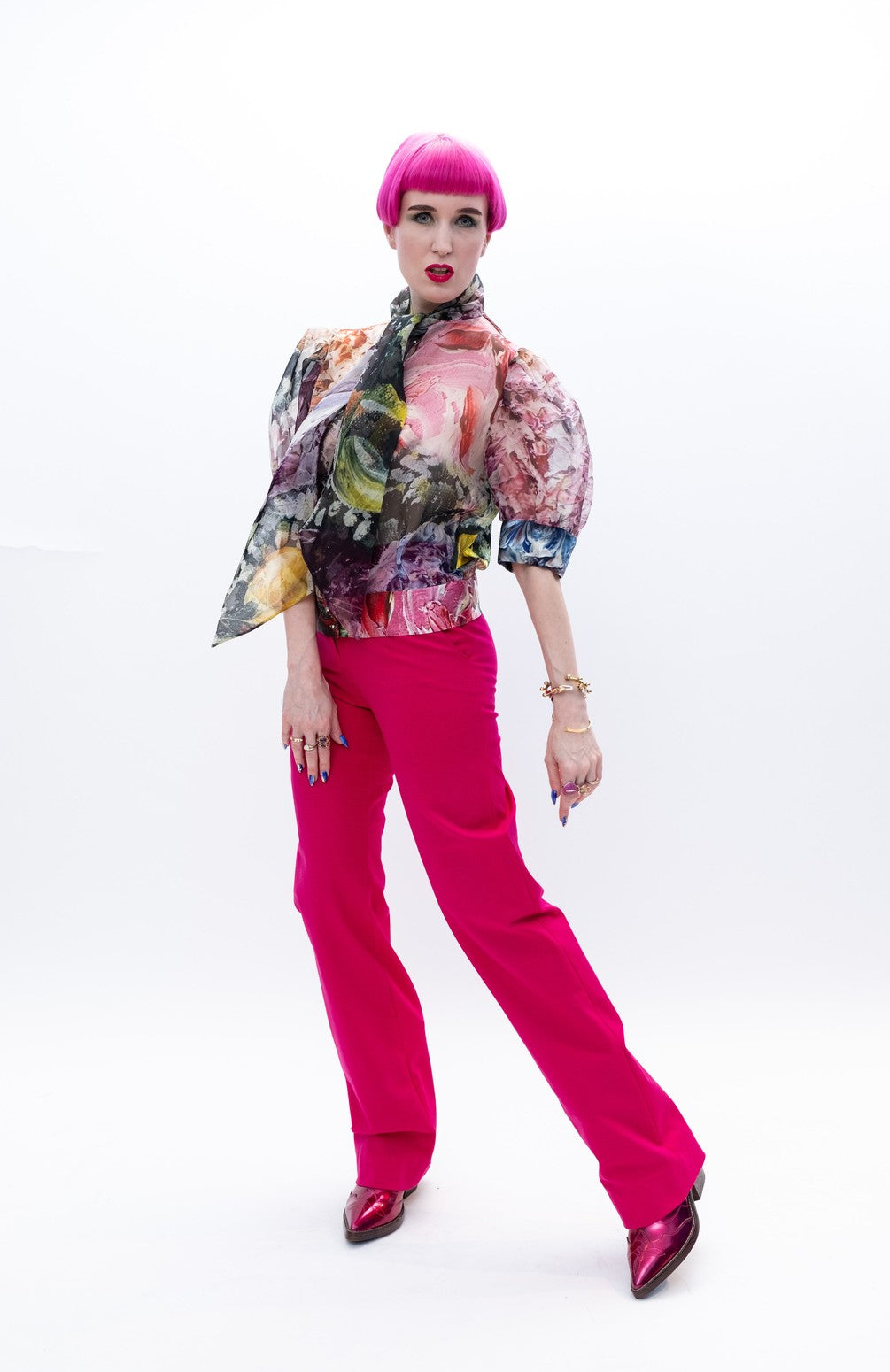 Blouse Organza Flowers