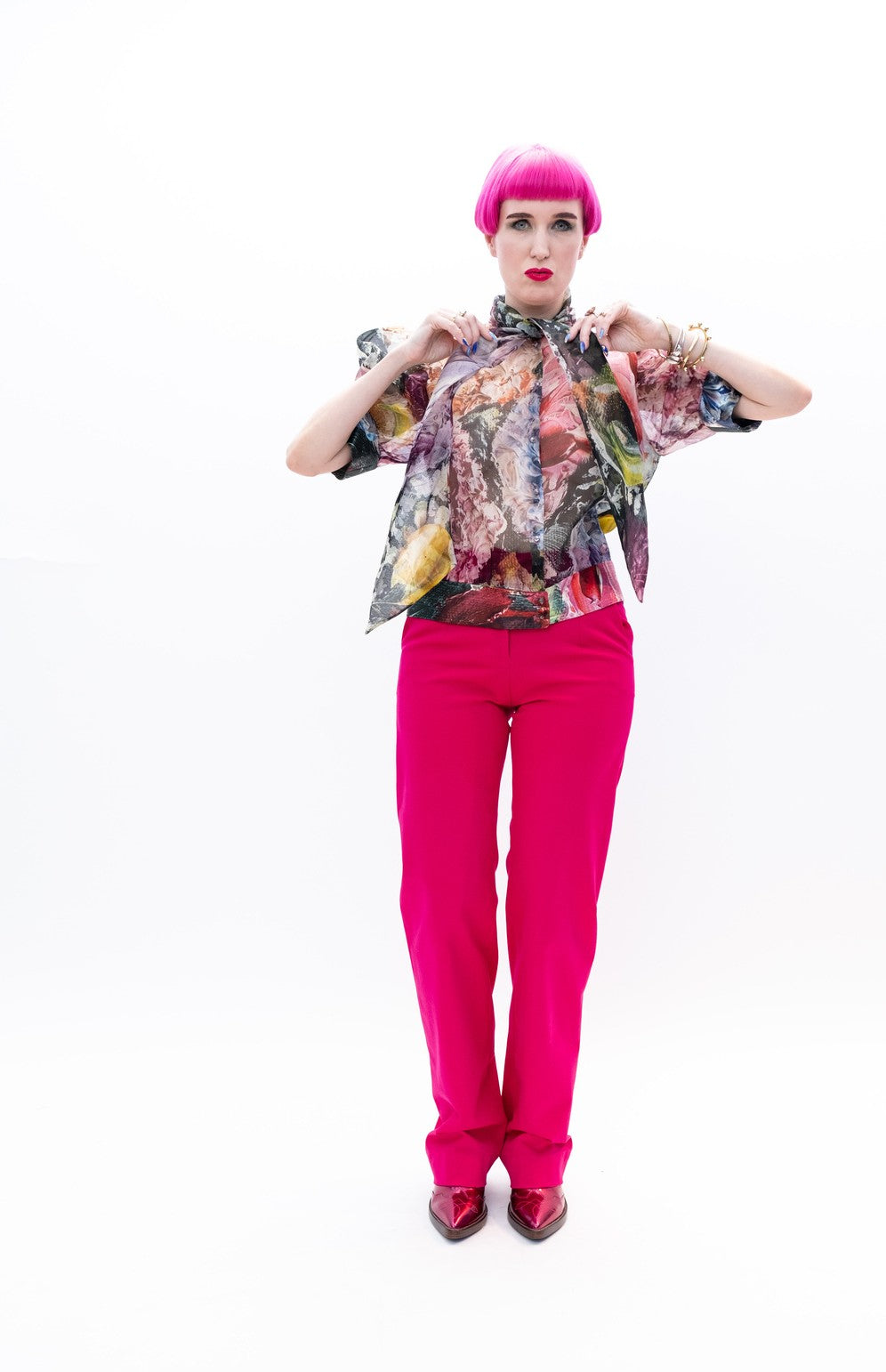 Blouse Organza Flowers