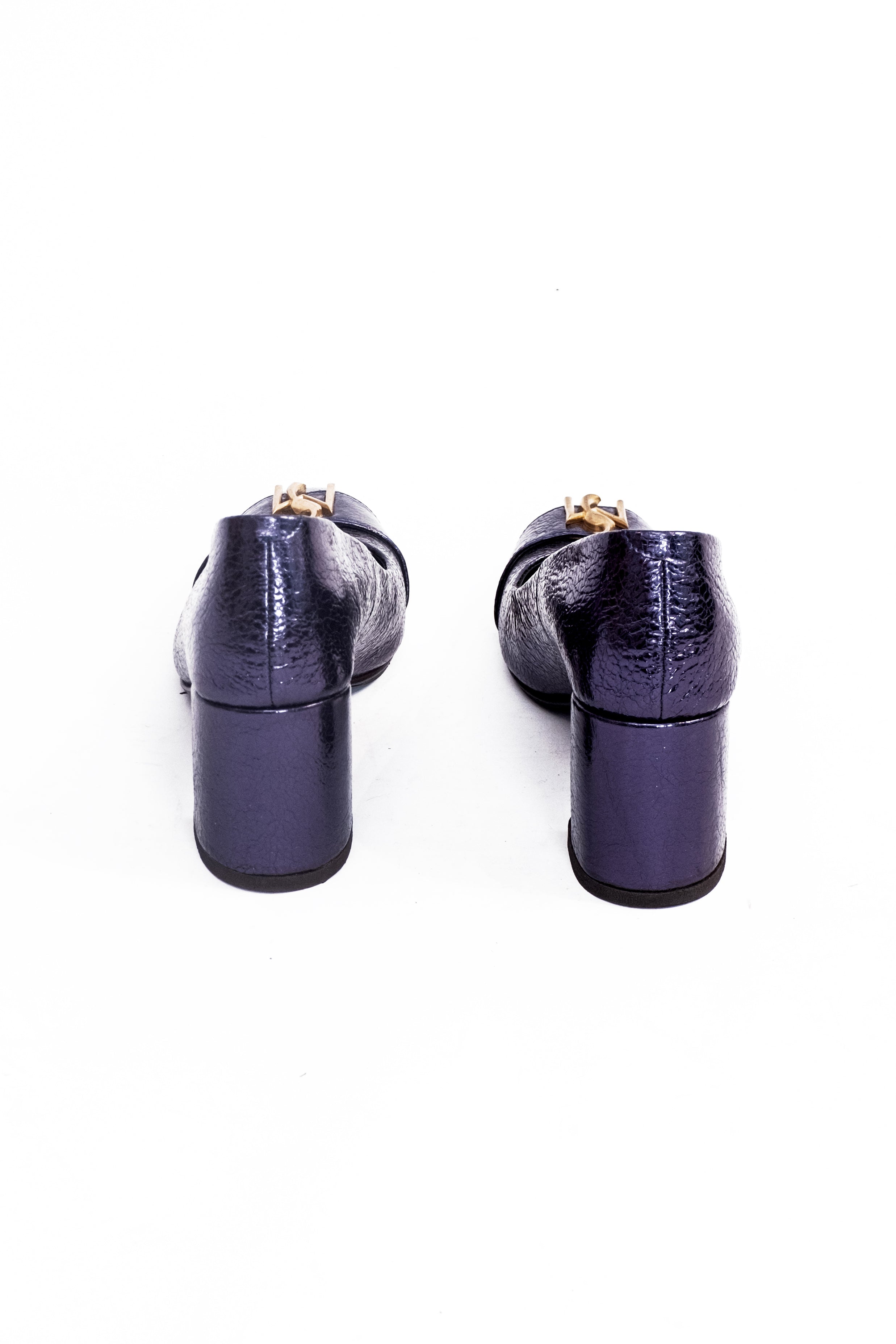 Handmade Pumps Metallic Blue