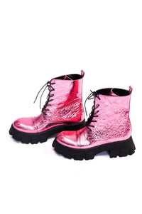 Handmade Ankle Boots Pink