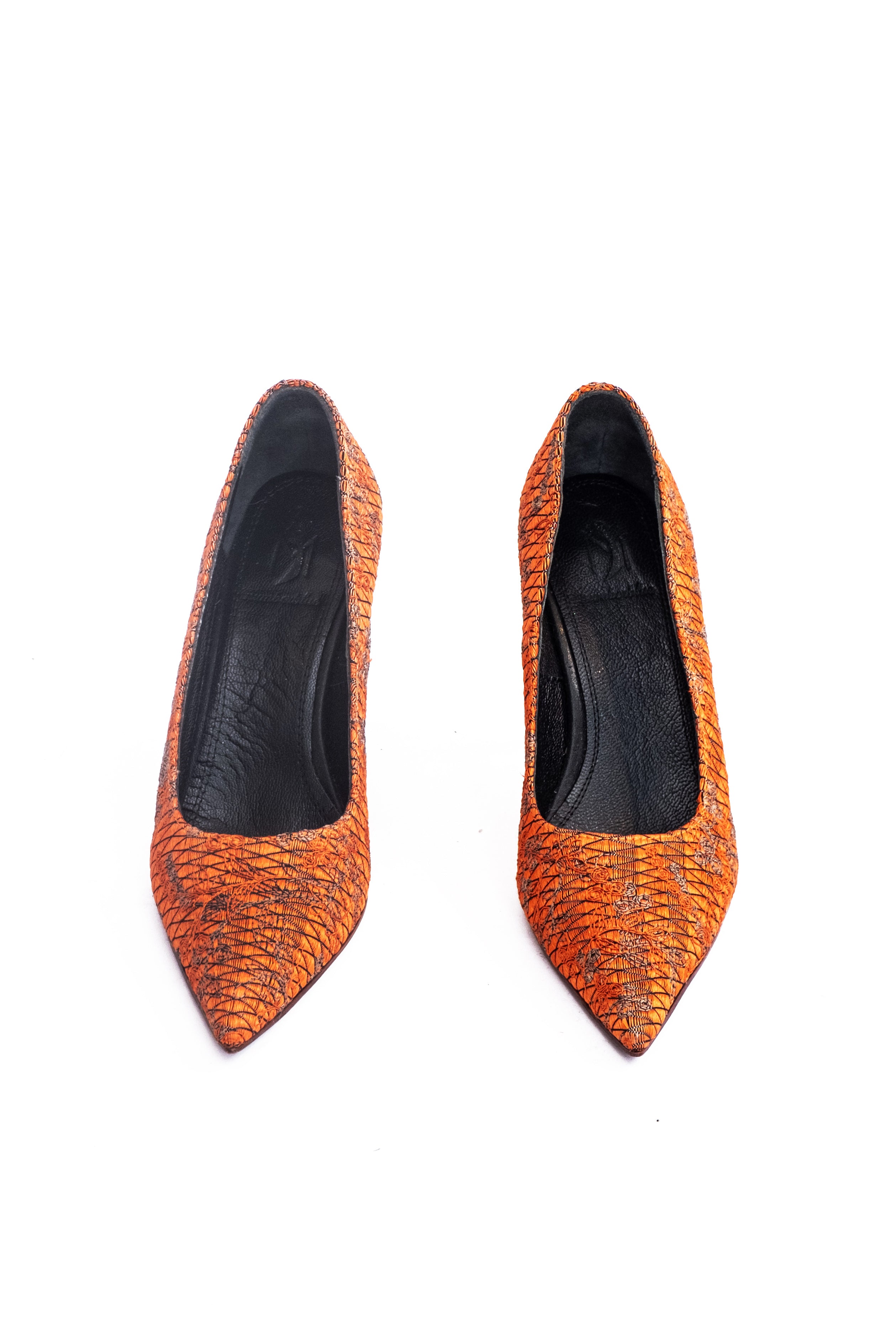 Handmade Pumps Orange unique