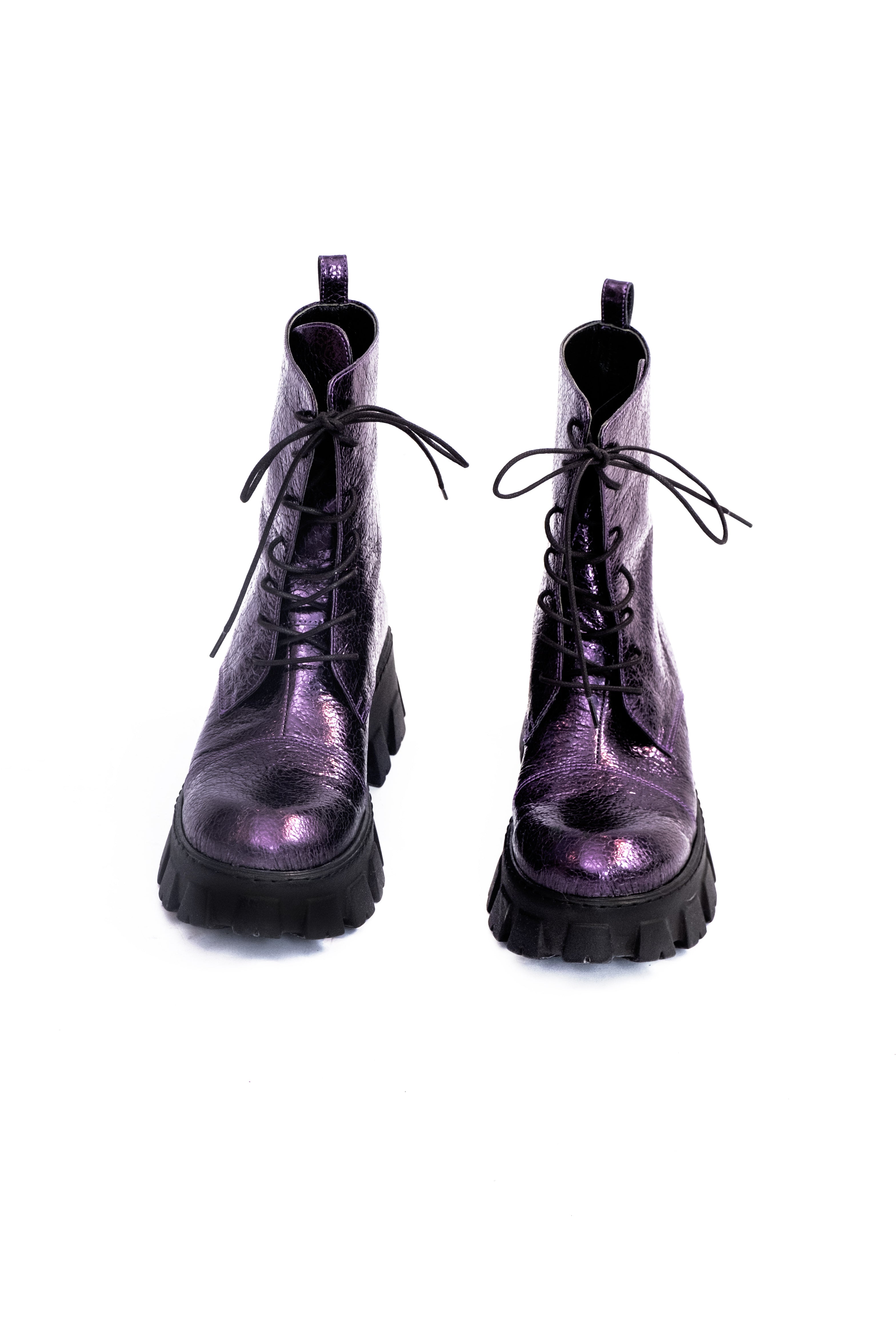 Handmade Ankle Boots Purple