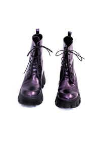 Handmade Ankle Boots Purple