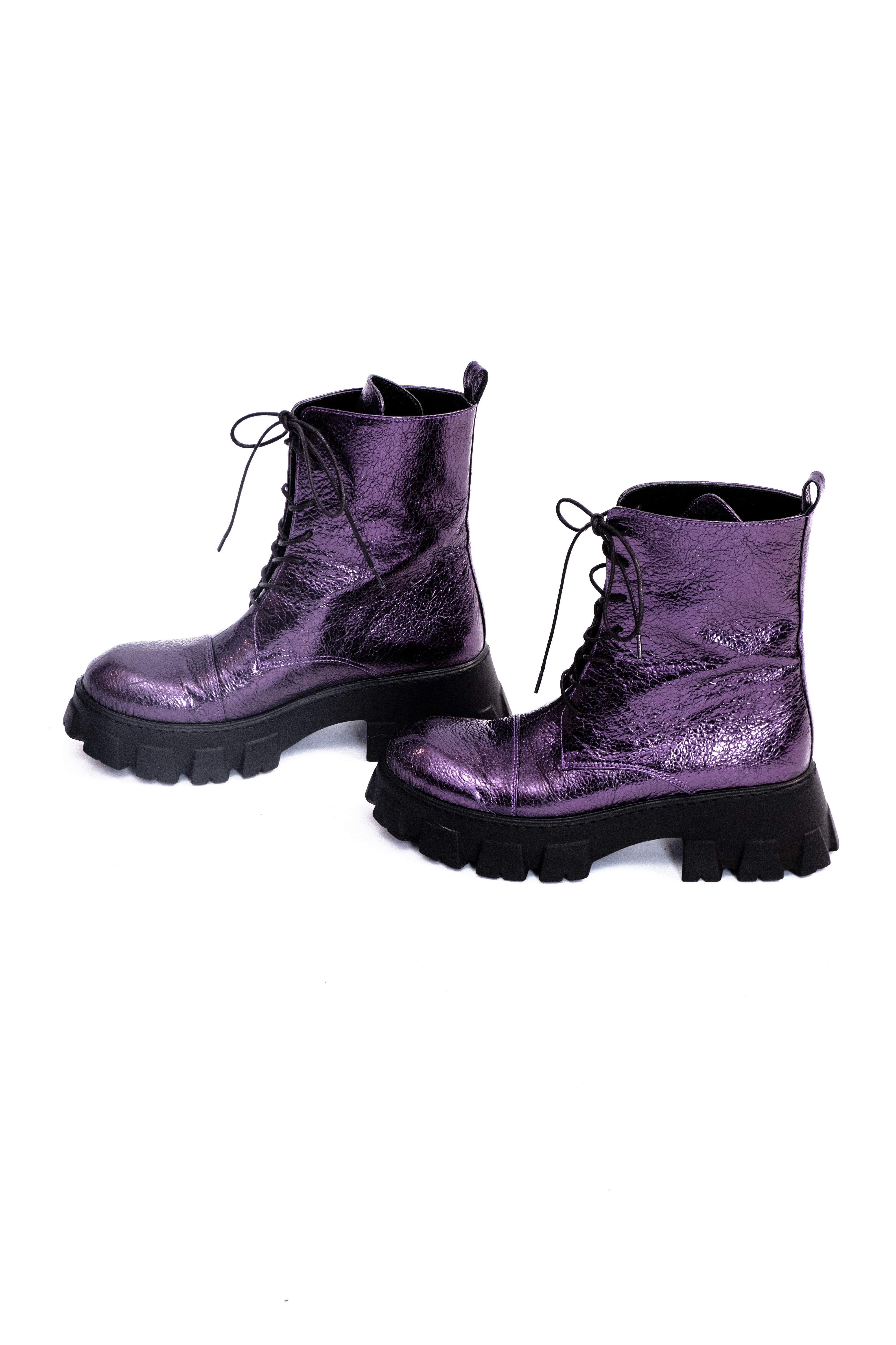 Handmade Ankle Boots Purple