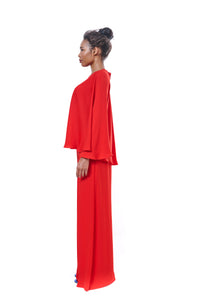 Top Red Flowing Silk