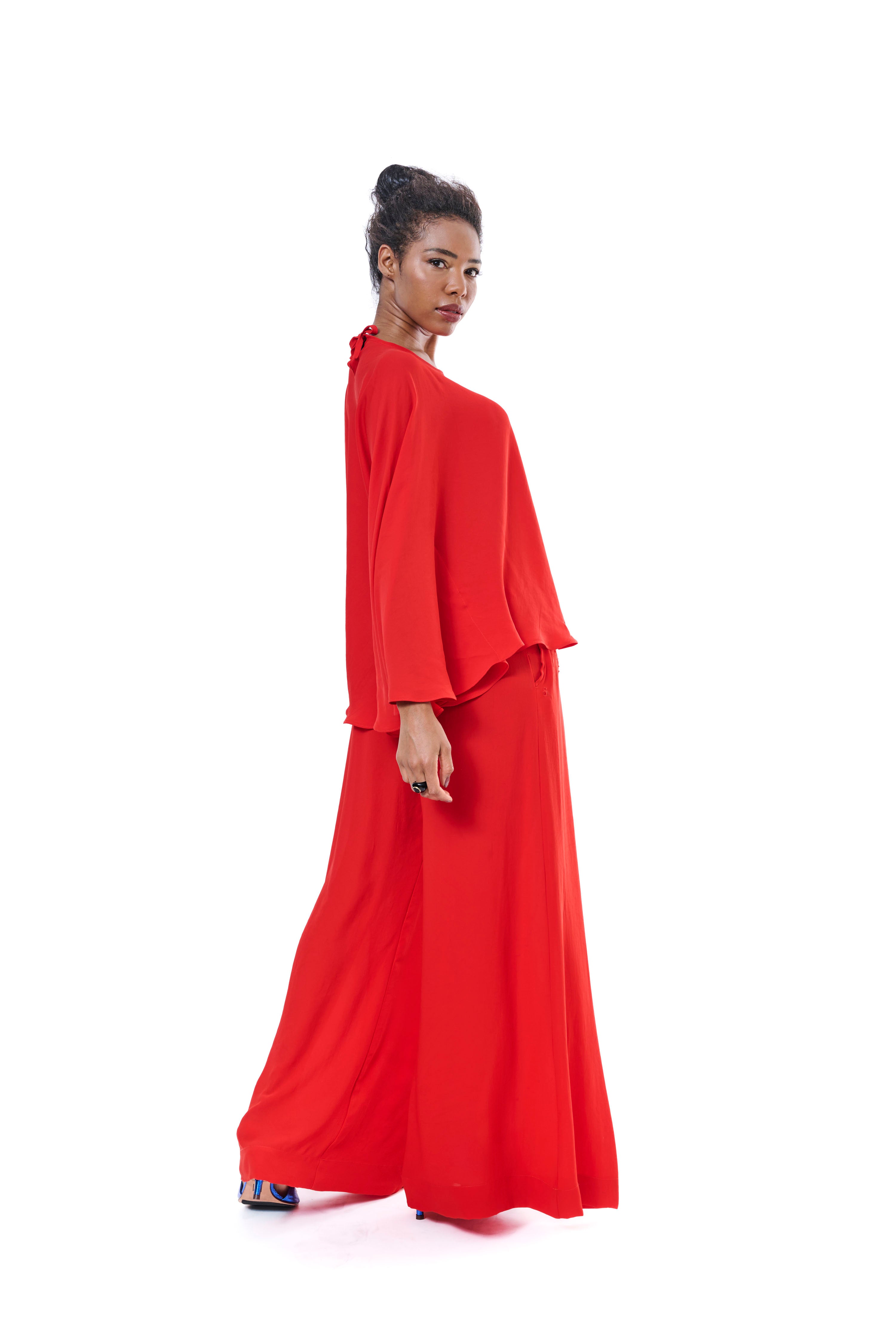 Top Red Flowing Silk