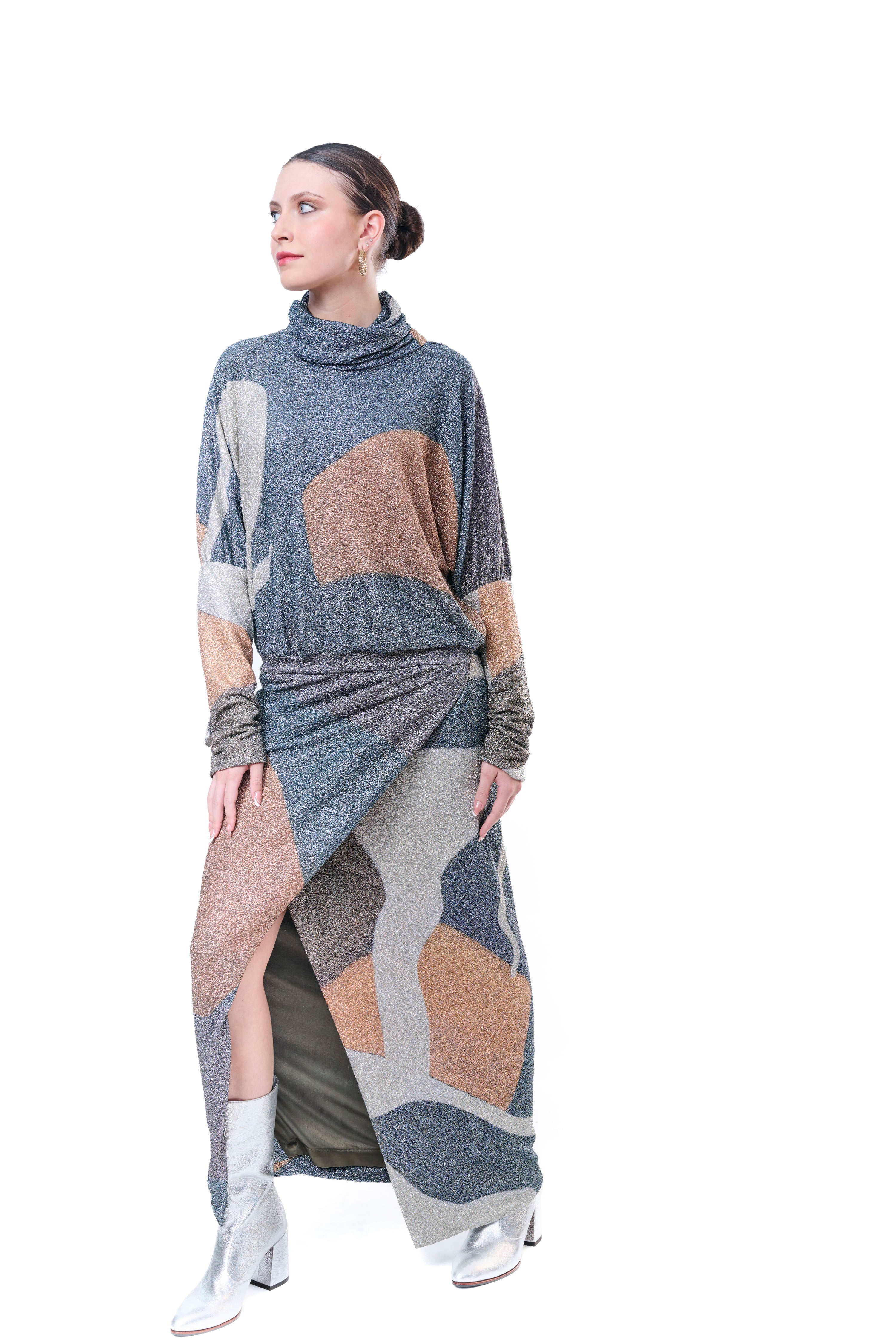 Dress Grapfic Printed Lurex