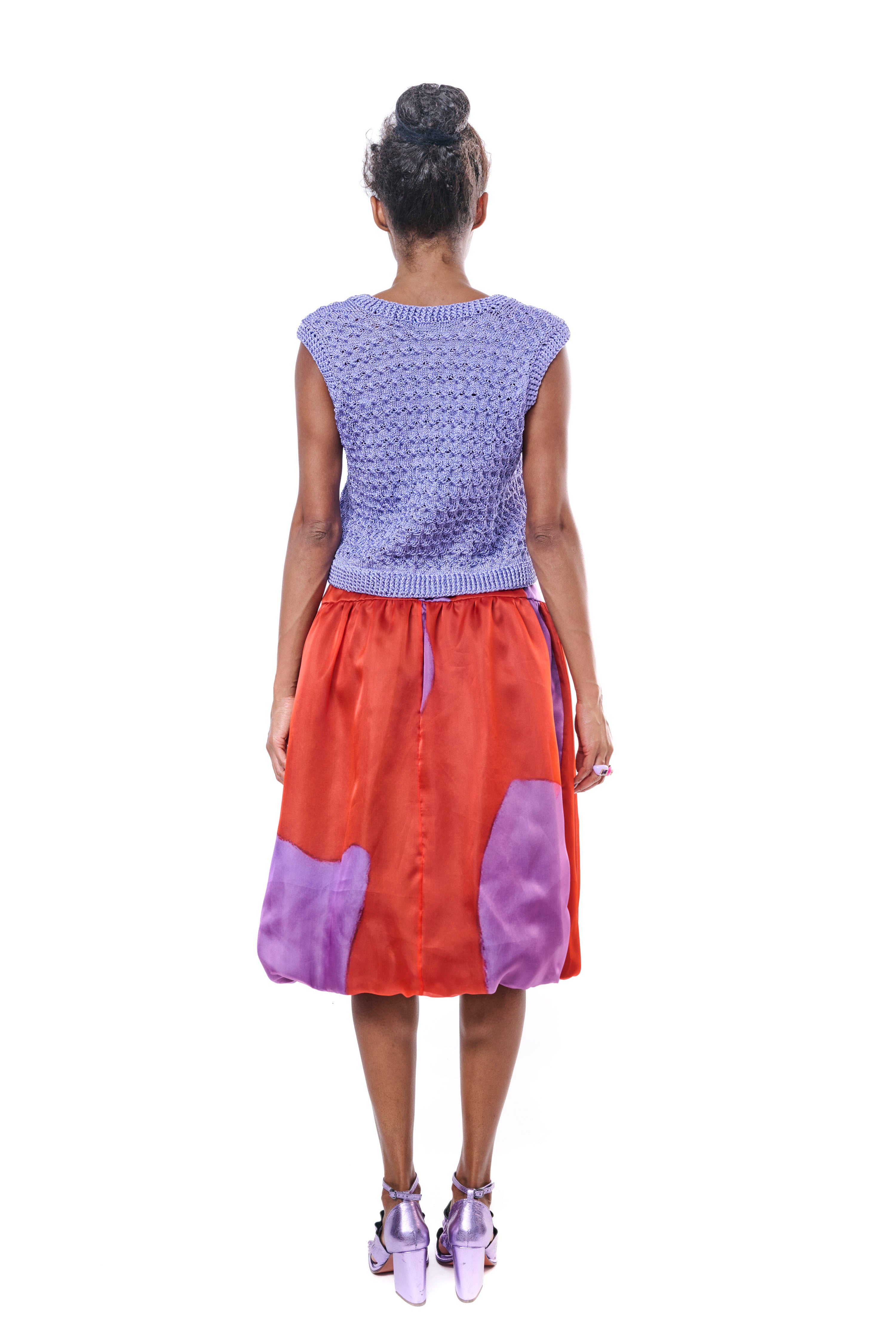 Skirt Graphic Pure Silk