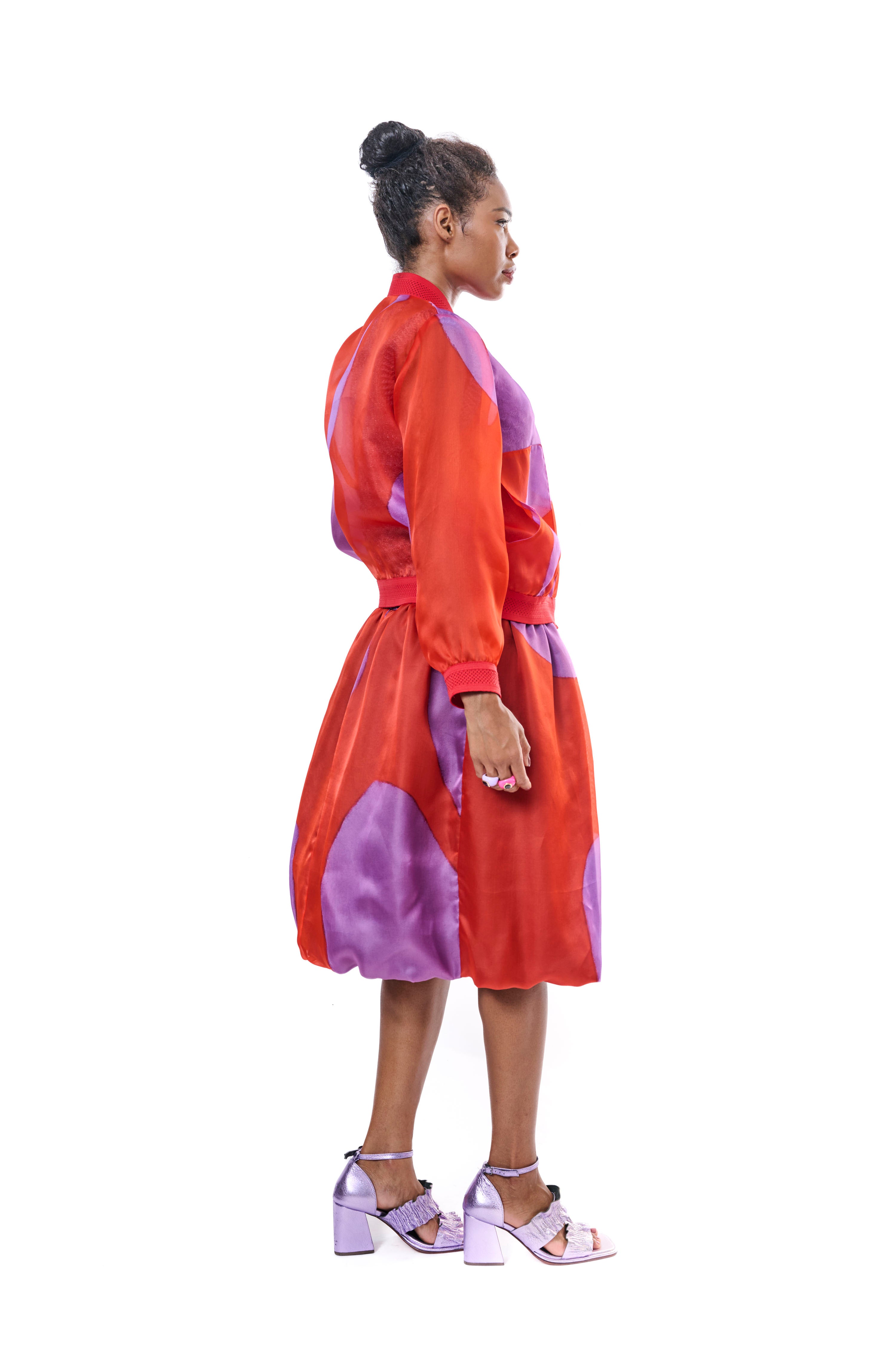 Bomber Jacket Graphic Pure Silk