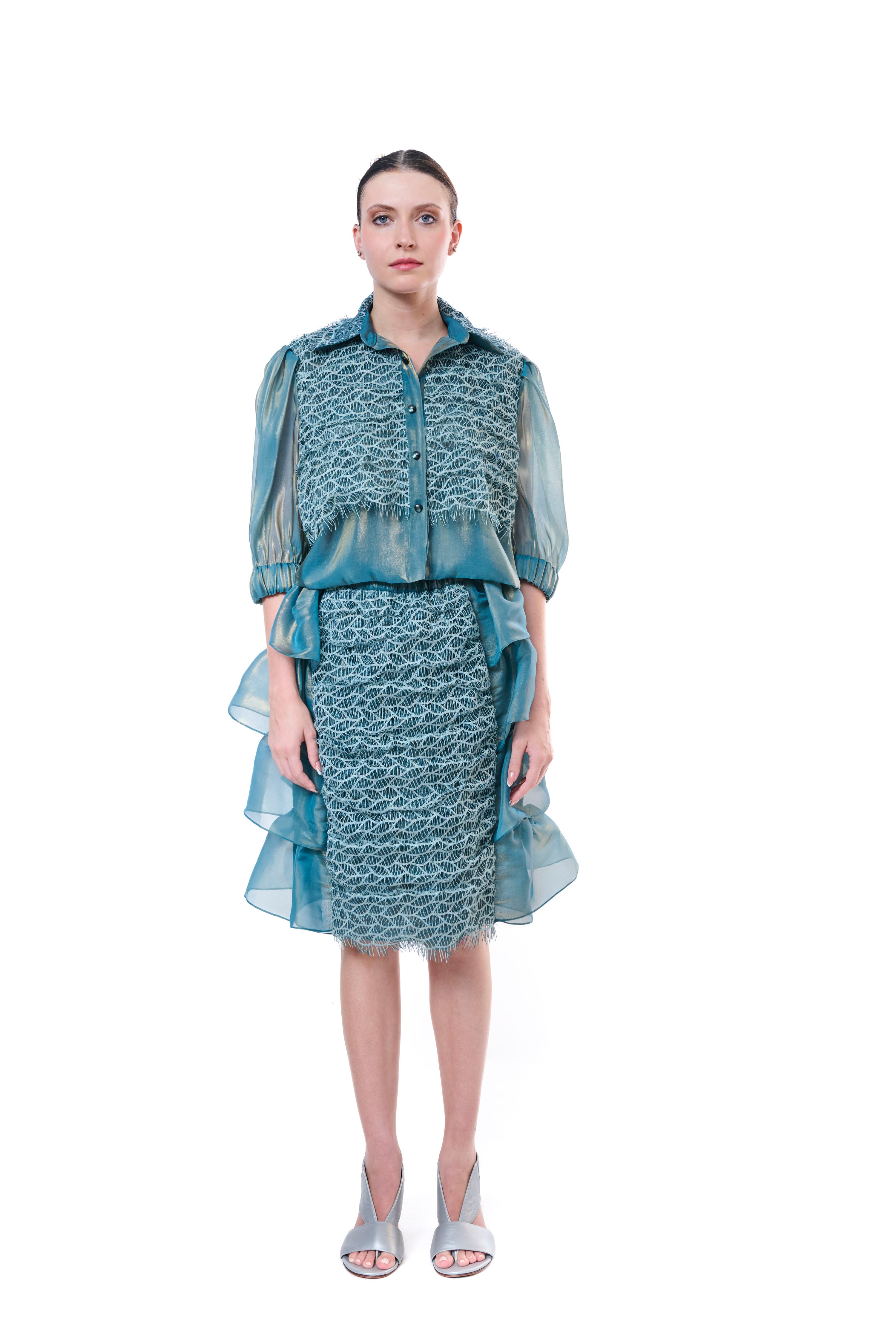 Blouse Embroidery Petrol