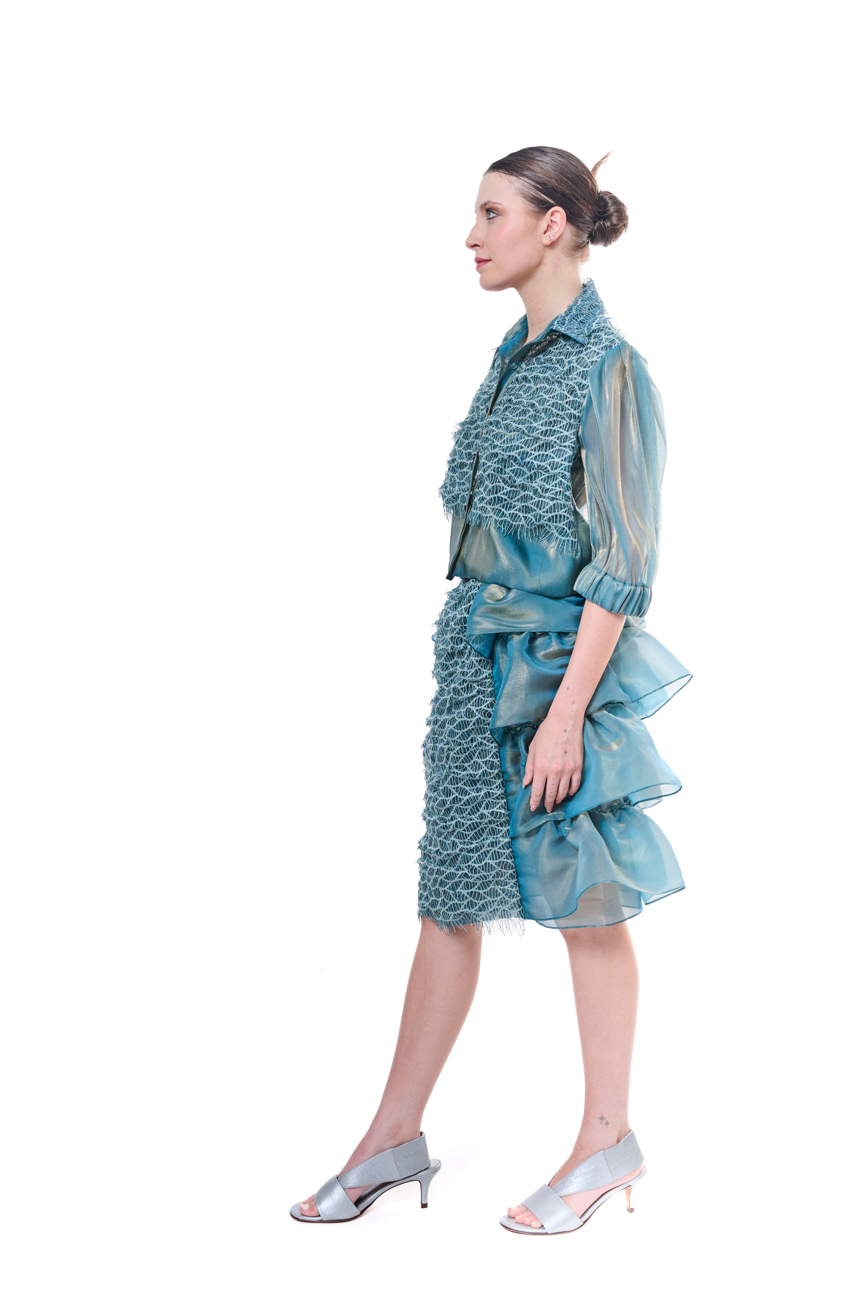 Blouse Embroidery Petrol