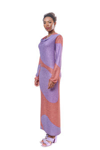 Dress Graphic Lurex Red