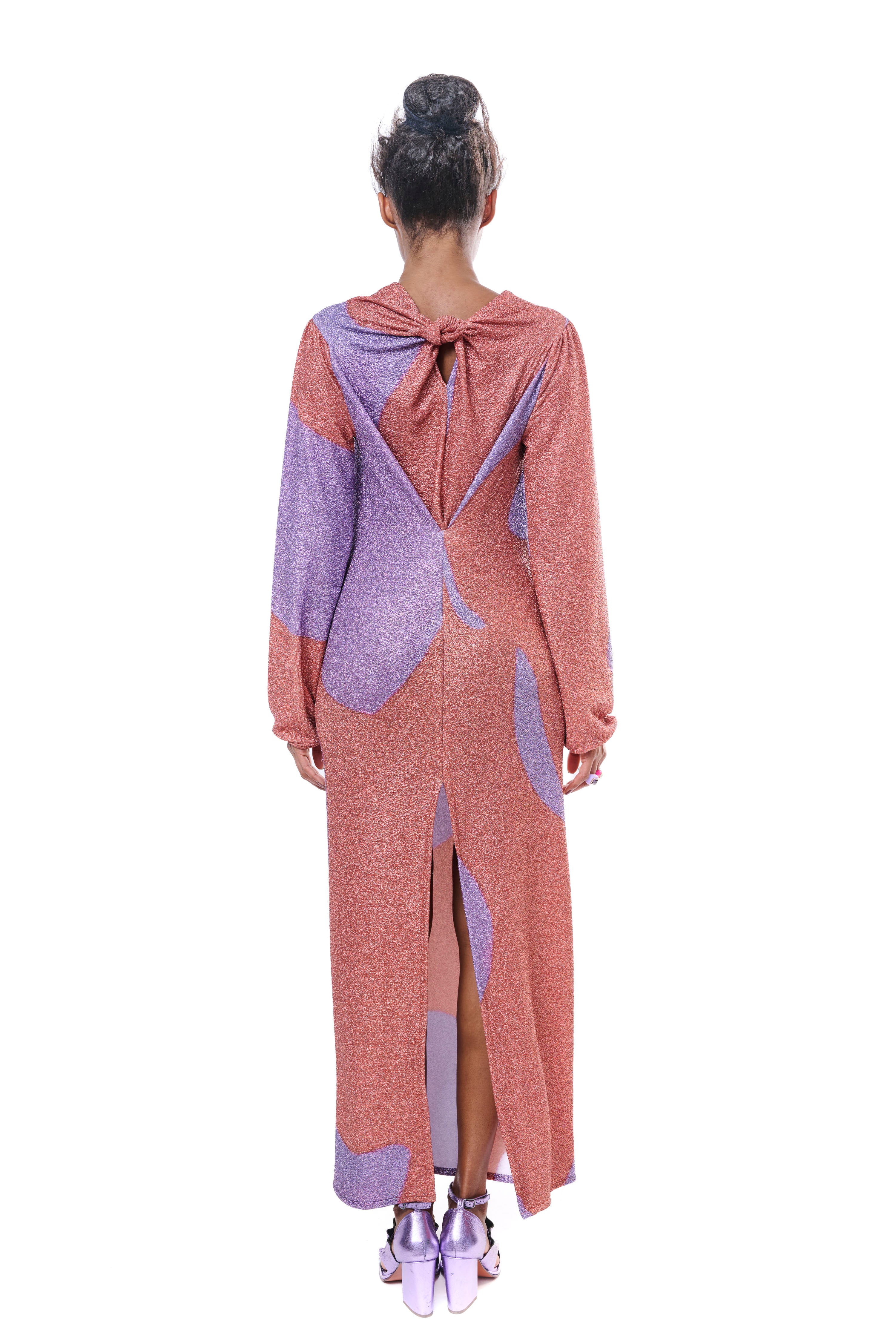 Dress Graphic Lurex Red