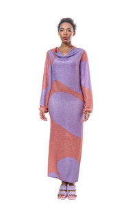 Dress Graphic Lurex Red