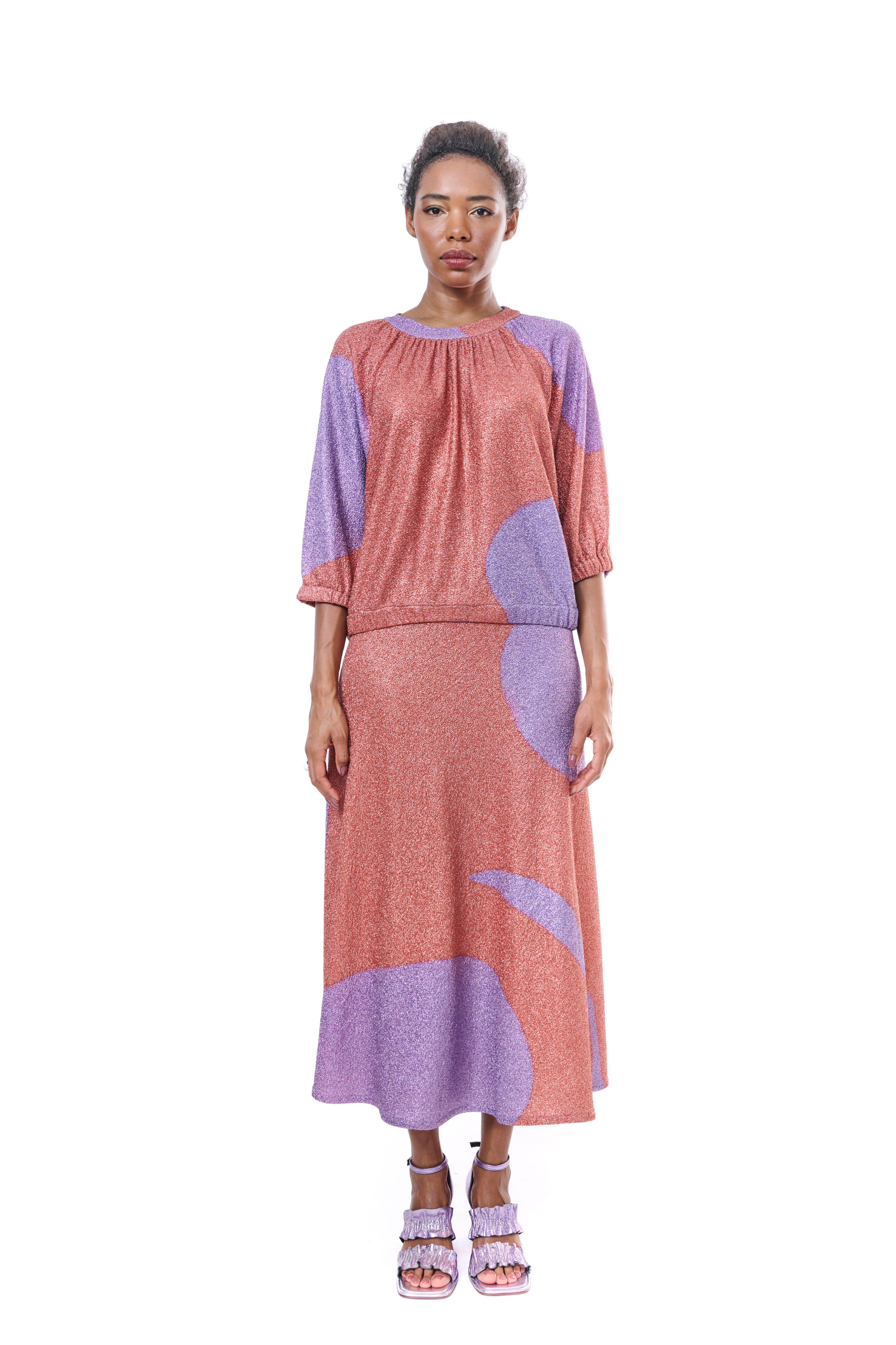 Blouse Lurex Graphic