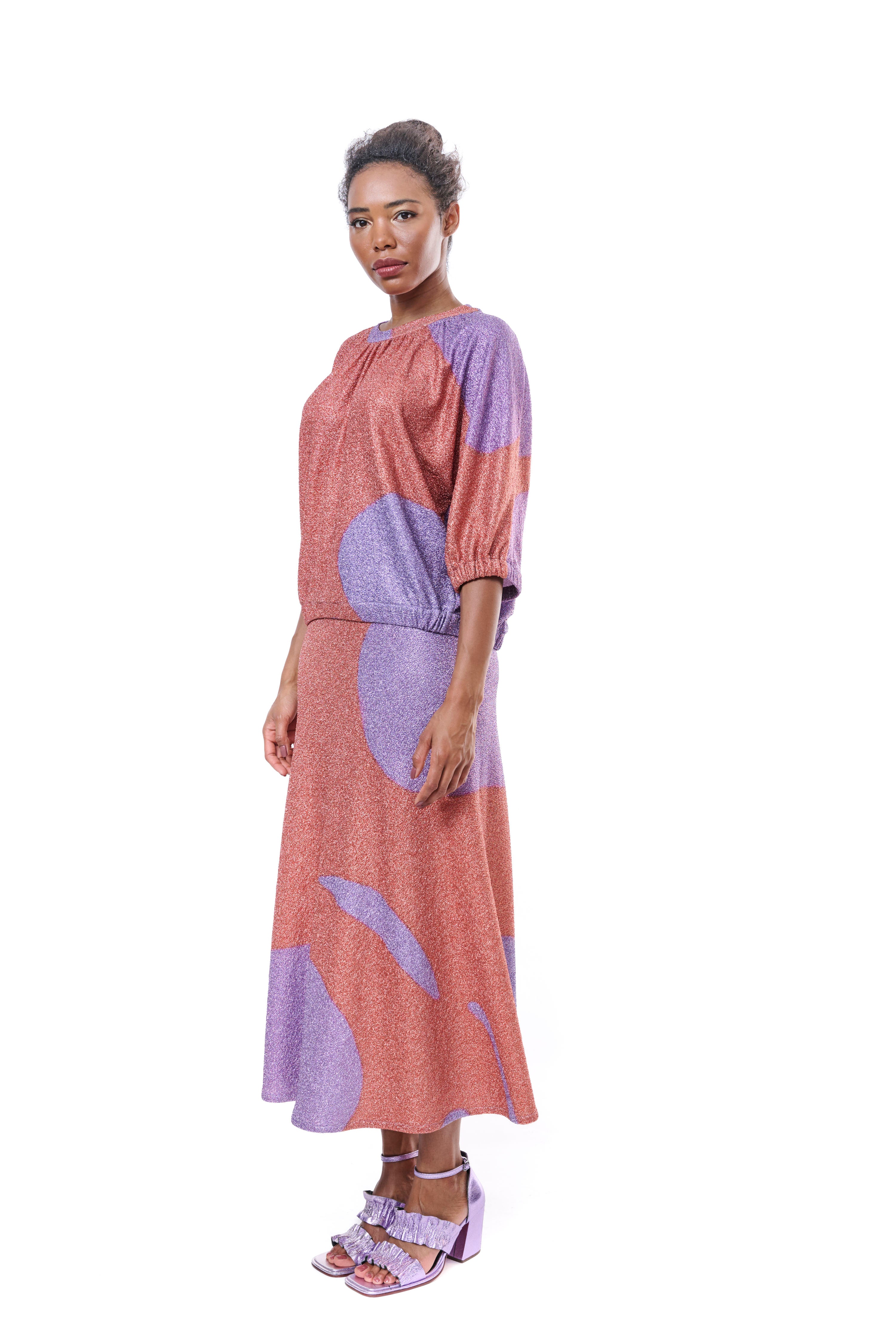 Blouse Lurex Graphic