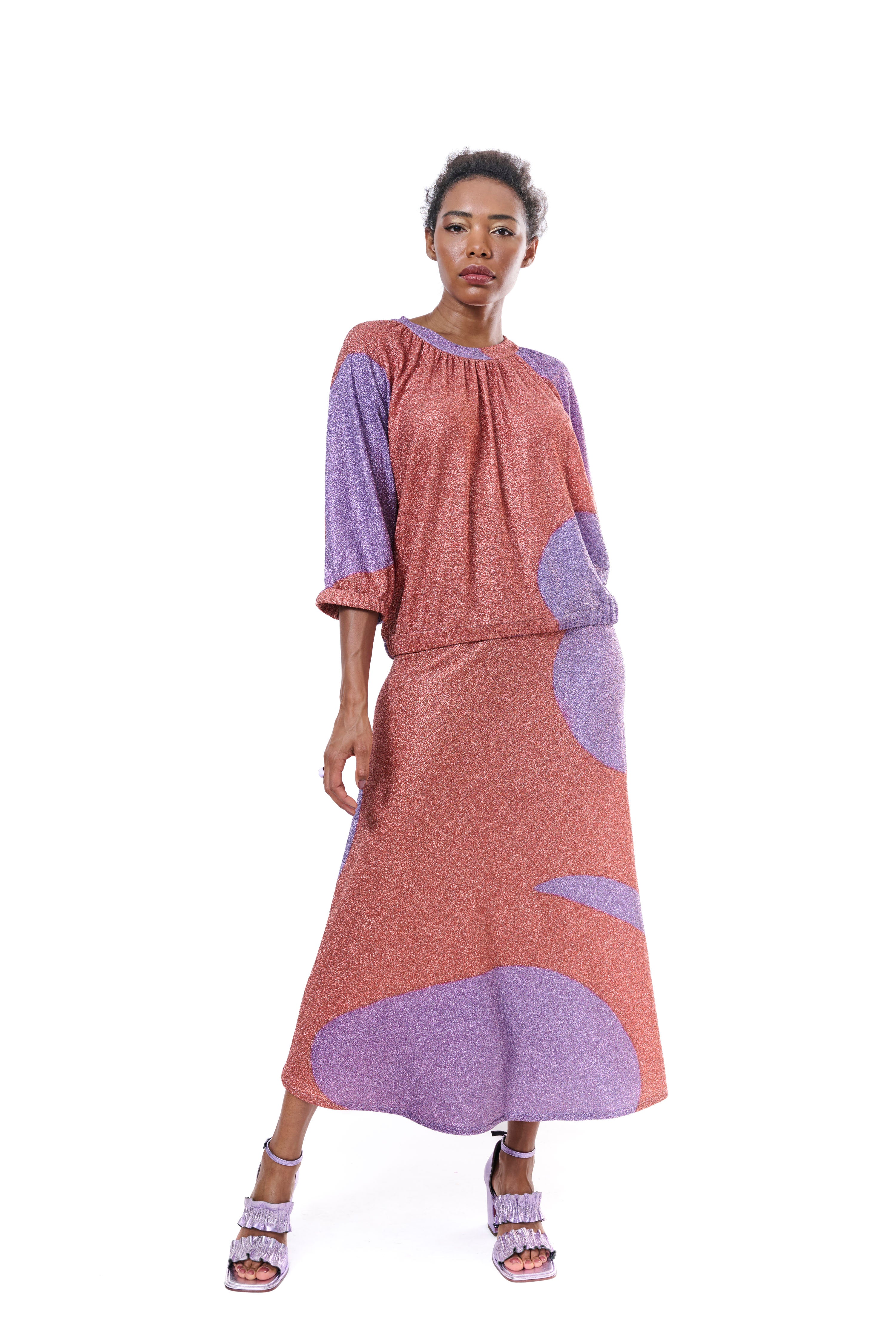 Blouse Lurex Graphic