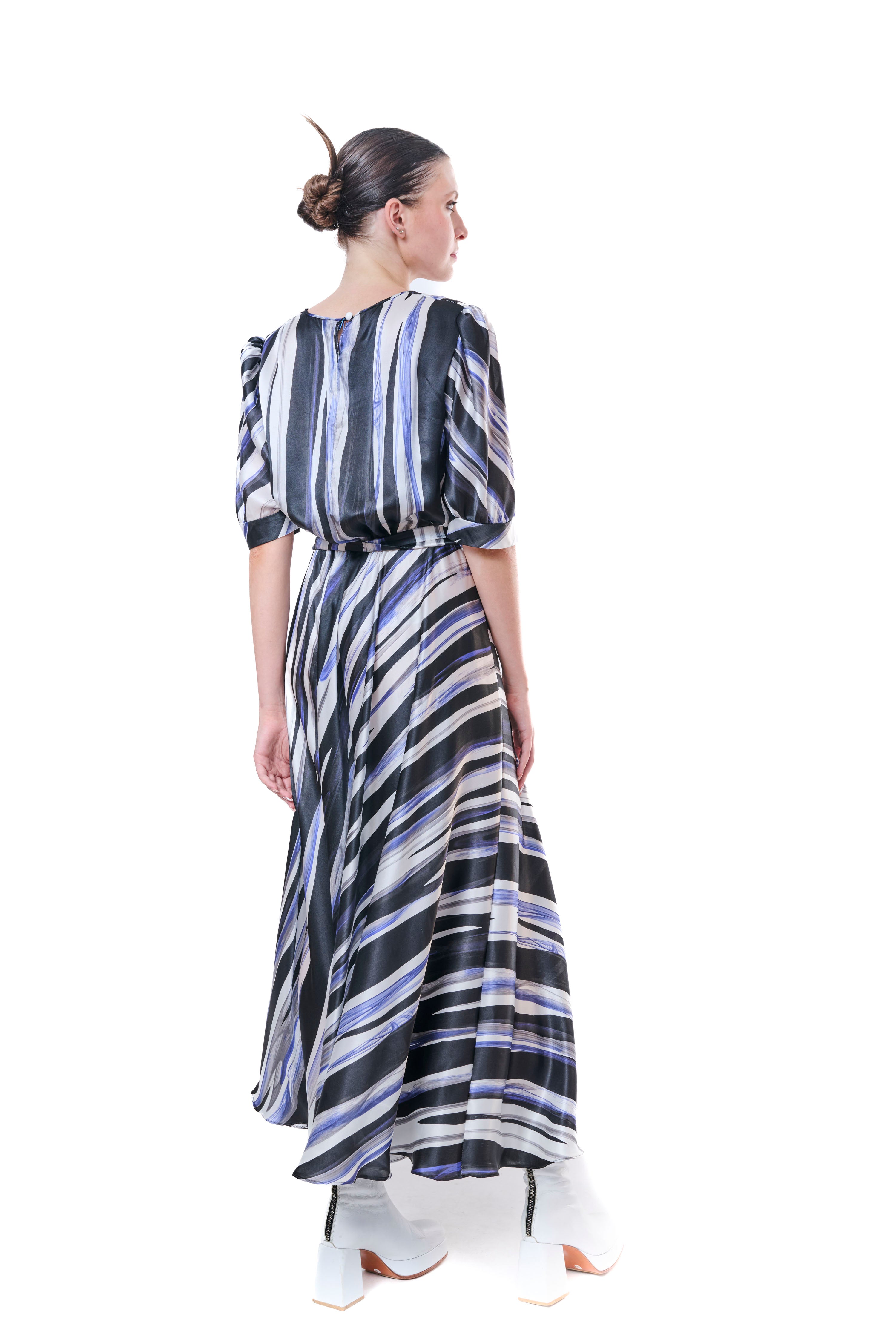 Dress Pure Silk Stripes