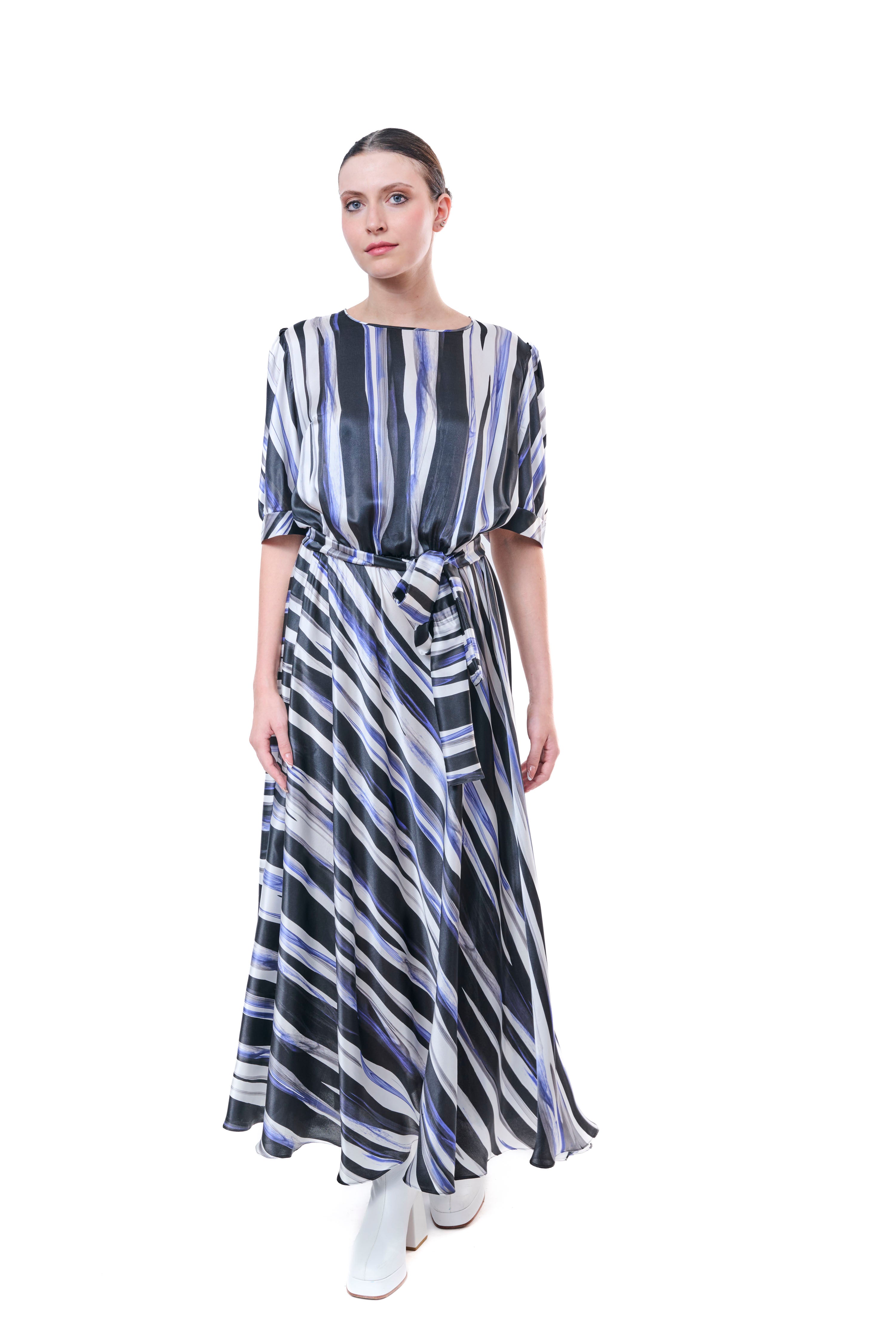 Dress Pure Silk Stripes