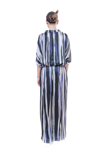 Pants Stripes Flowing Silk