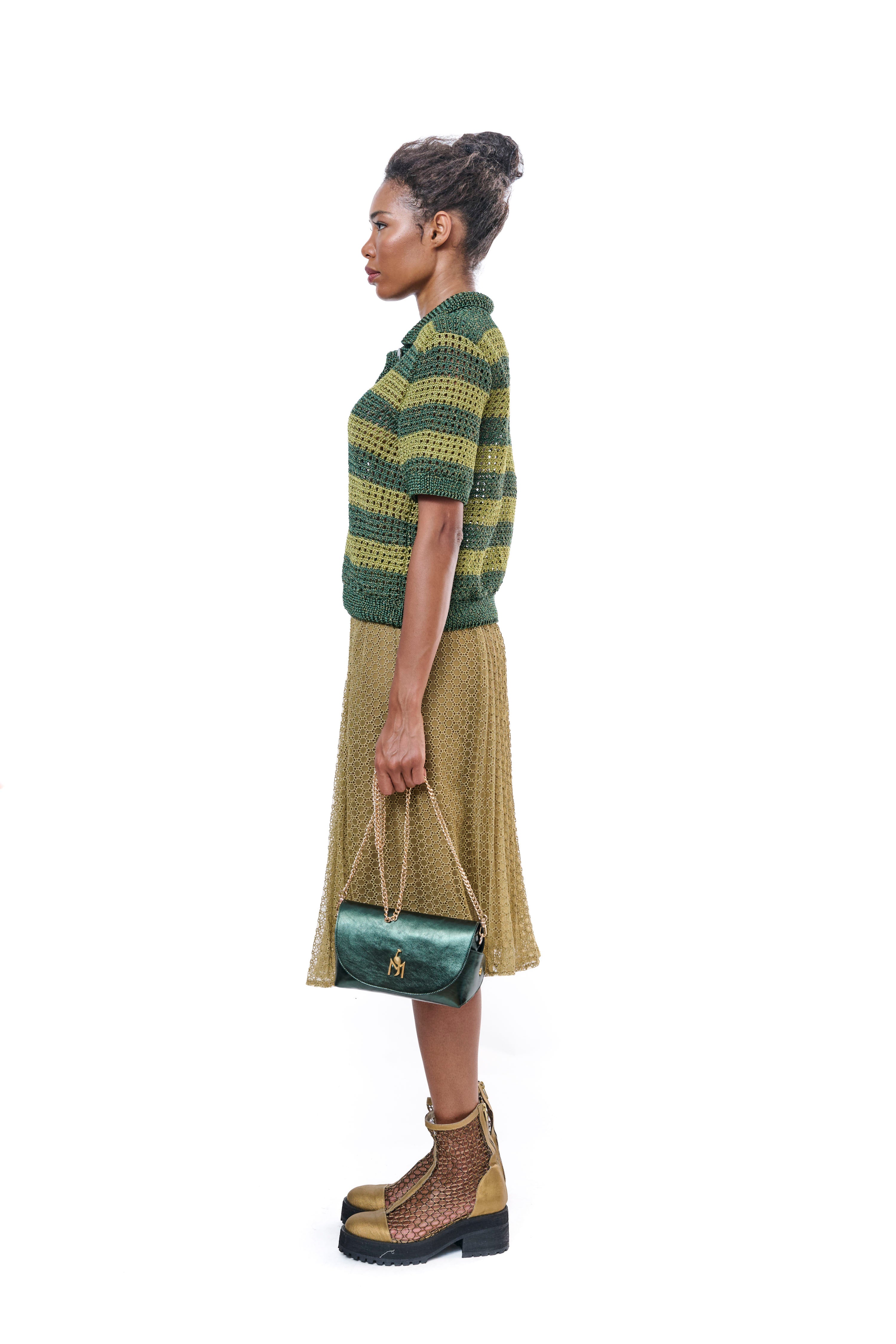 Handmade Pullover Green Gold