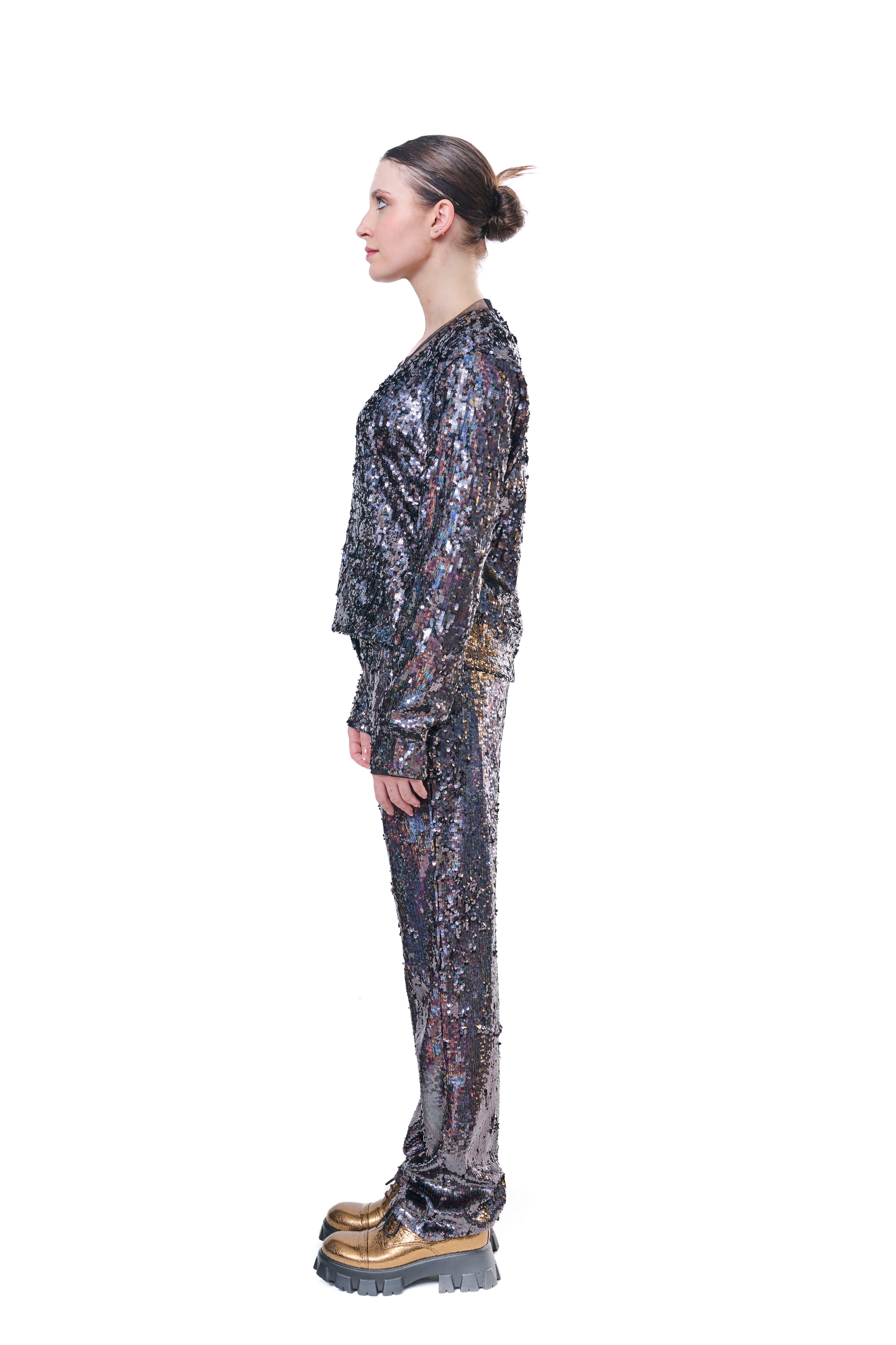 Pants Sequins Loose Fit