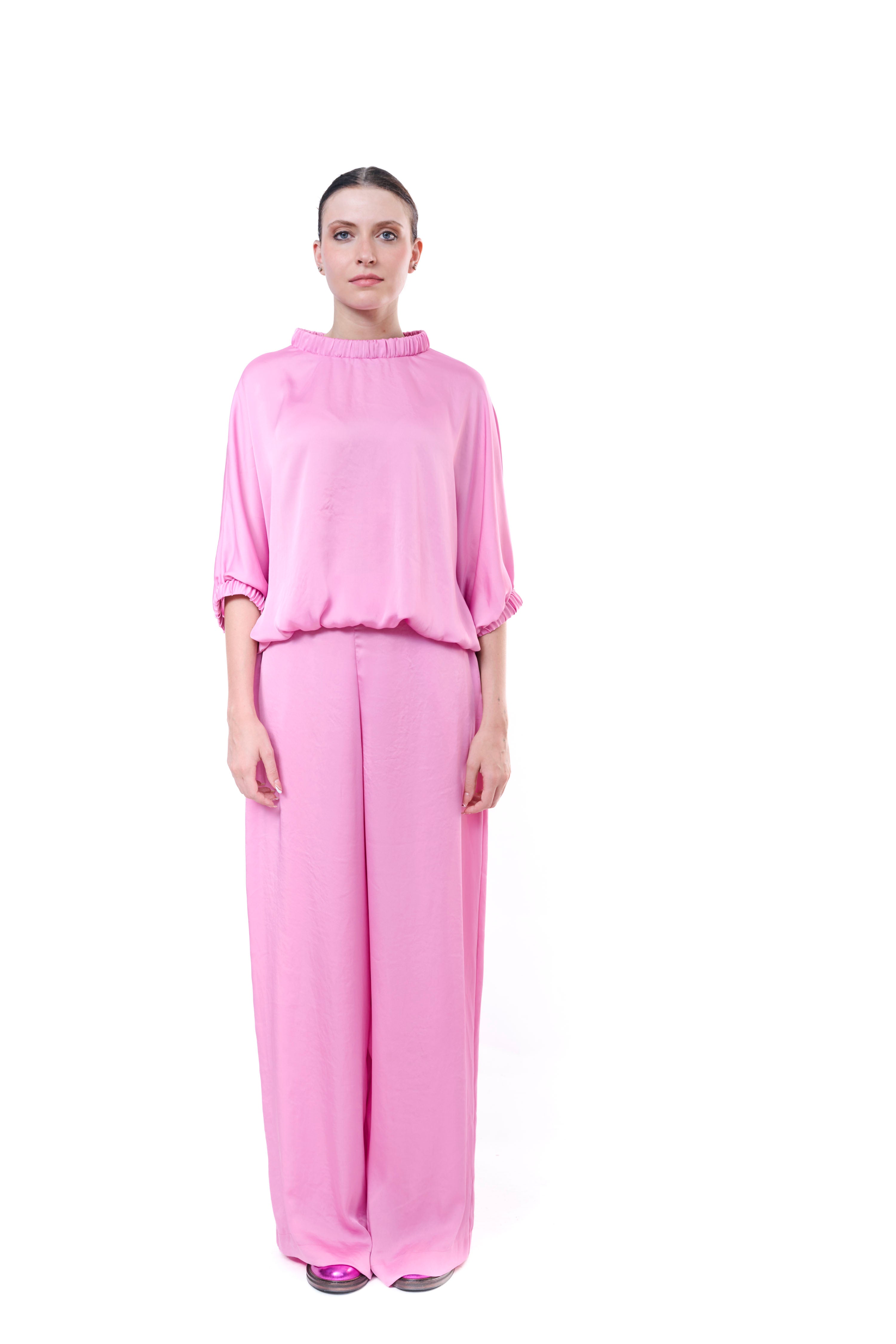 Top Pink Flowing Silk