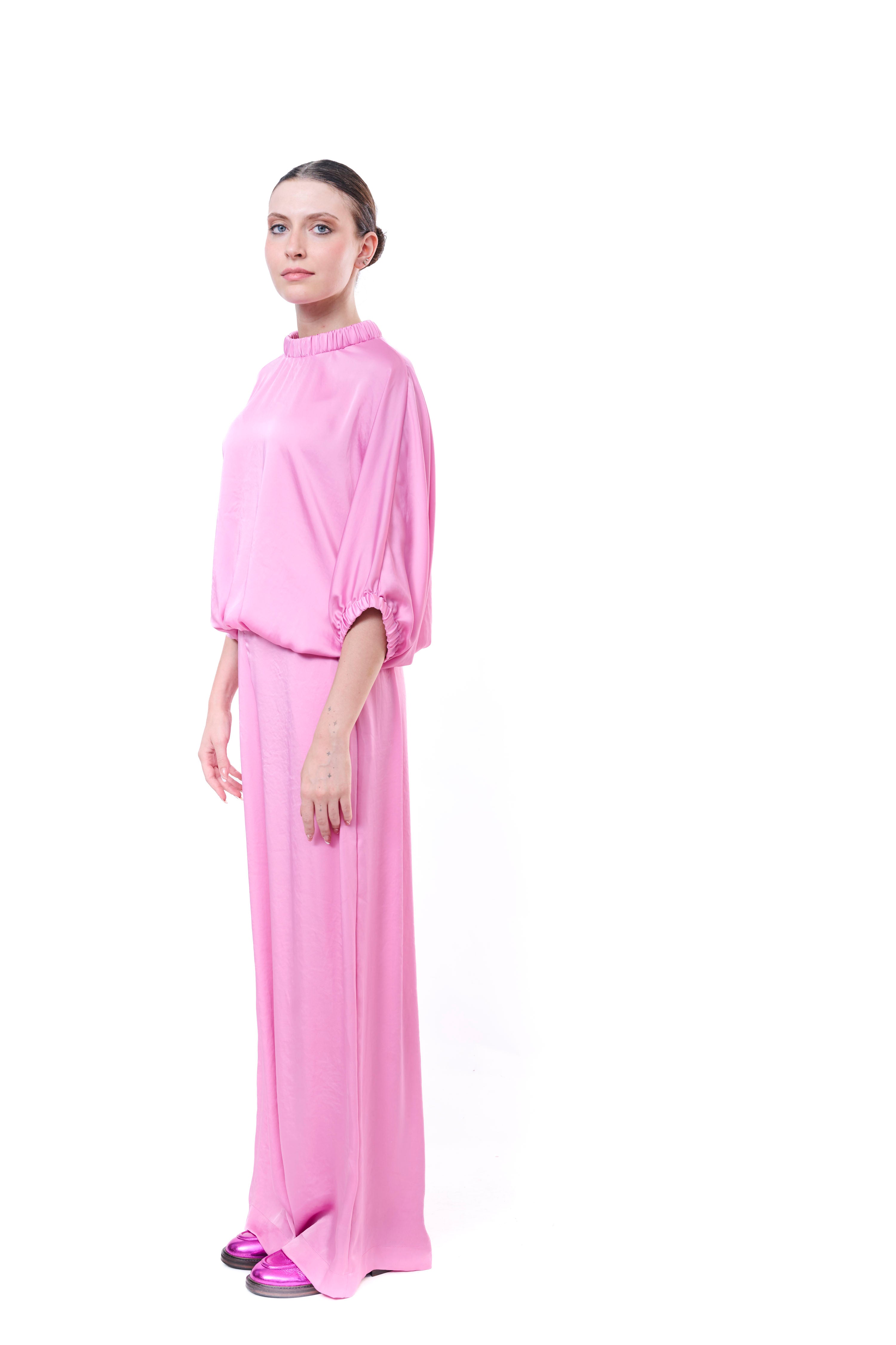 Top Pink Flowing Silk