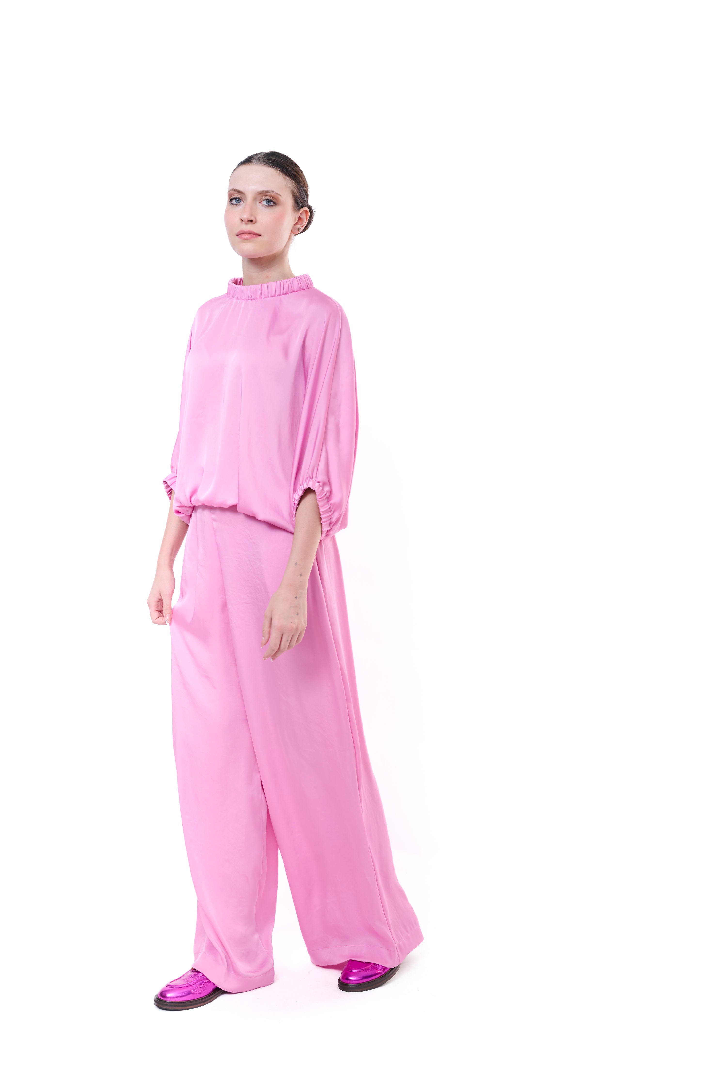 Top Pink Flowing Silk