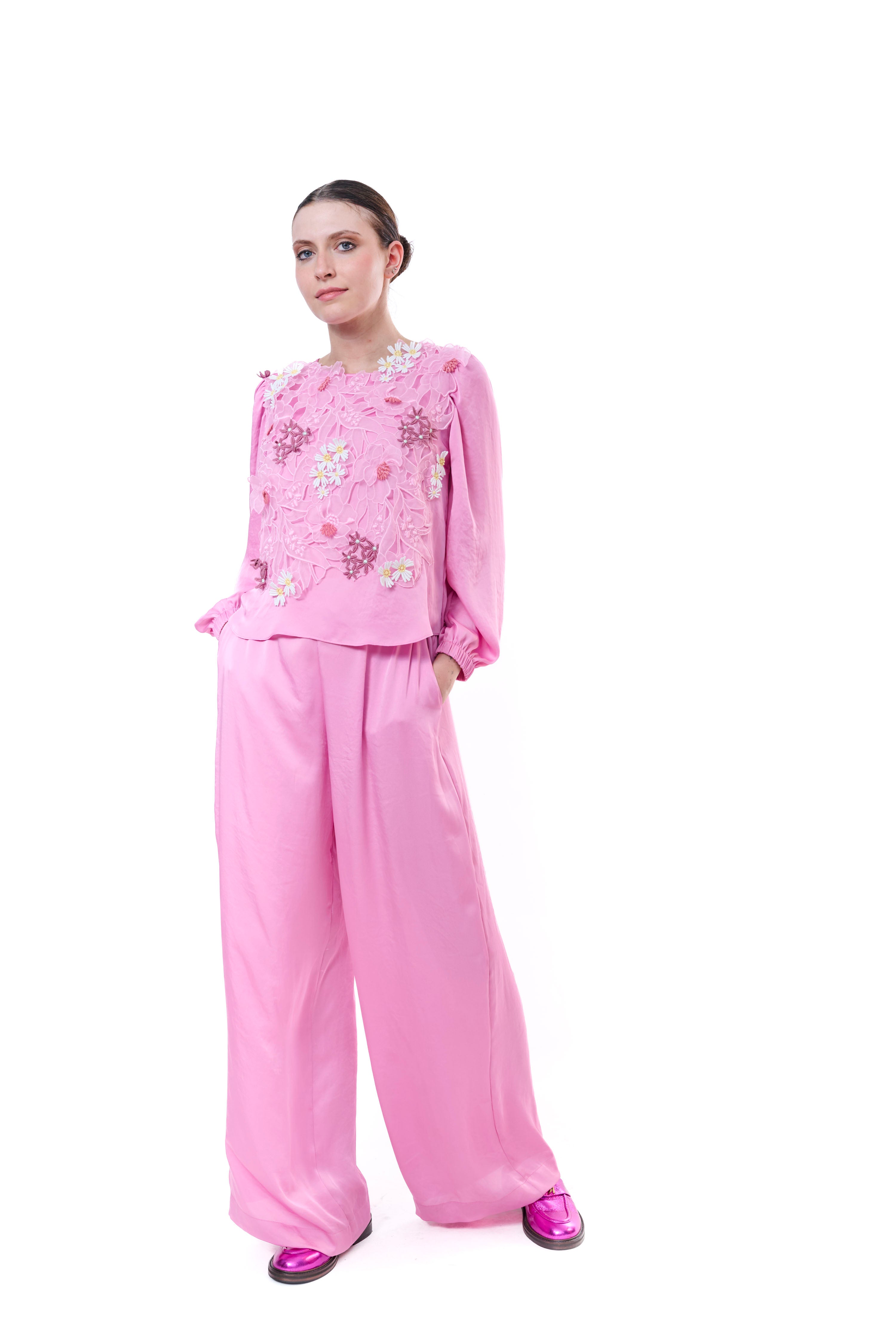 Blouse Baby Pink Embroidery