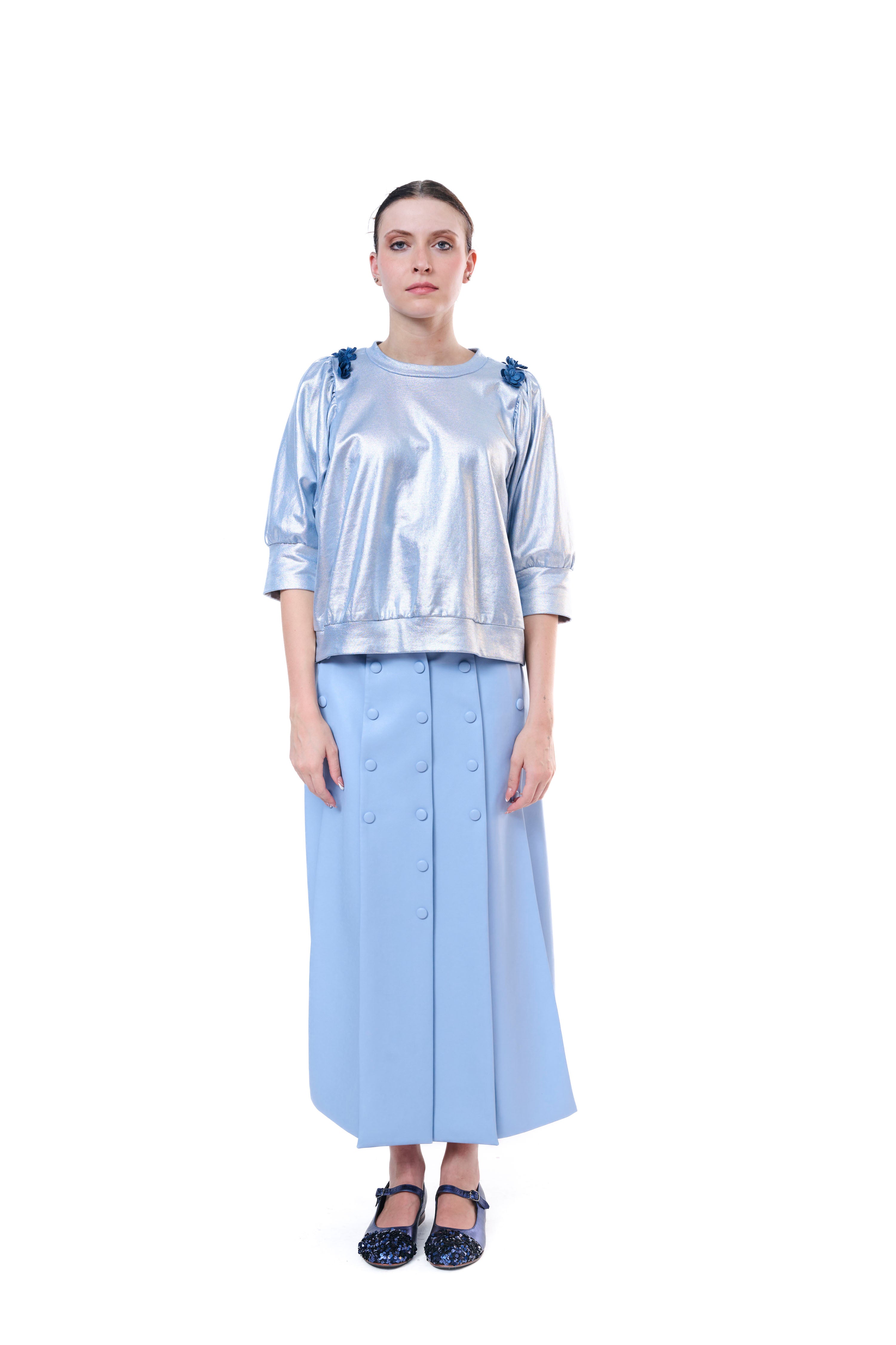 Skirt Buttons Light Blue