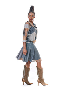 Handmade High Knee Boots Mesh