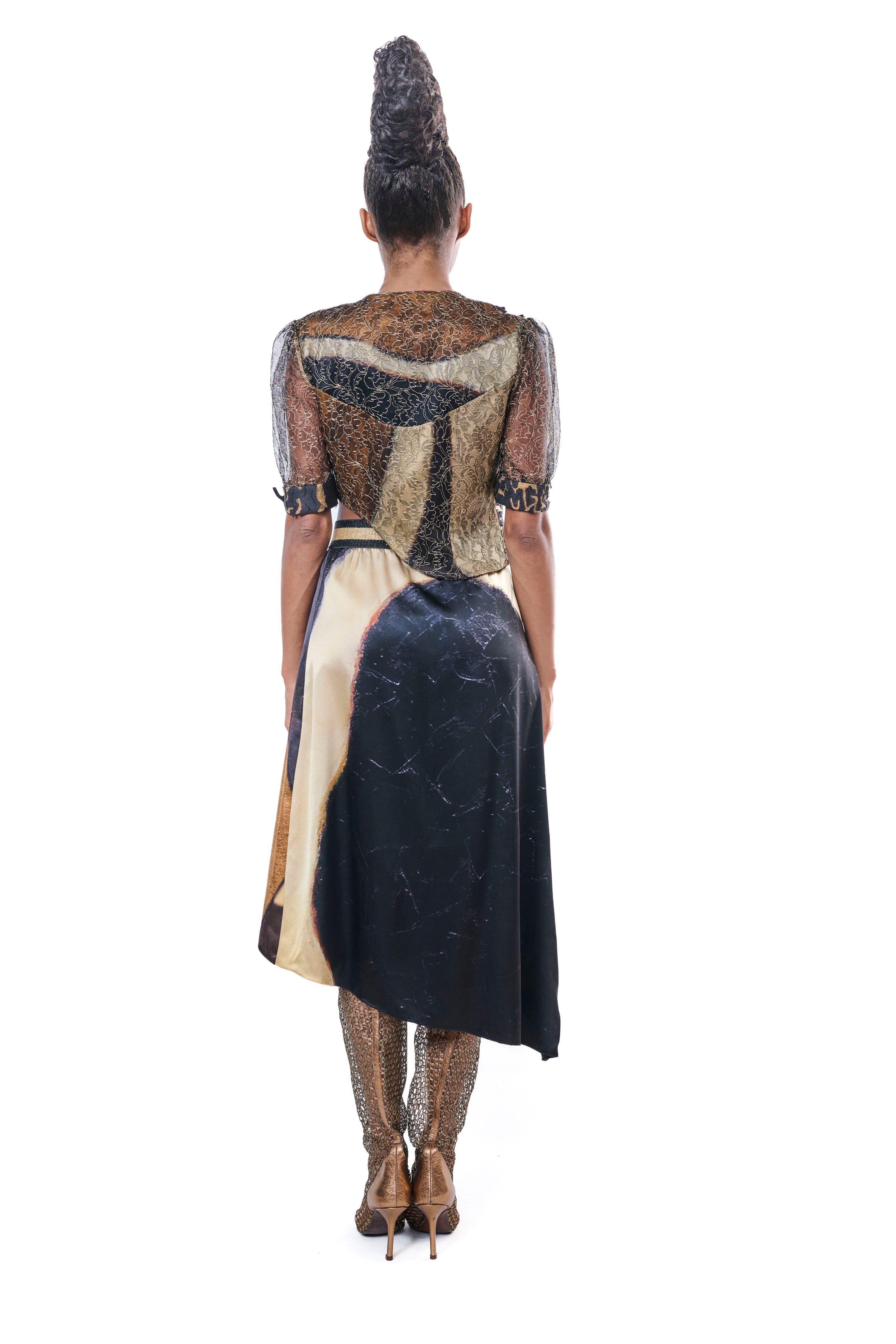 Blazer Embroidery Black Gold Insporation MAKA DADIANI ART