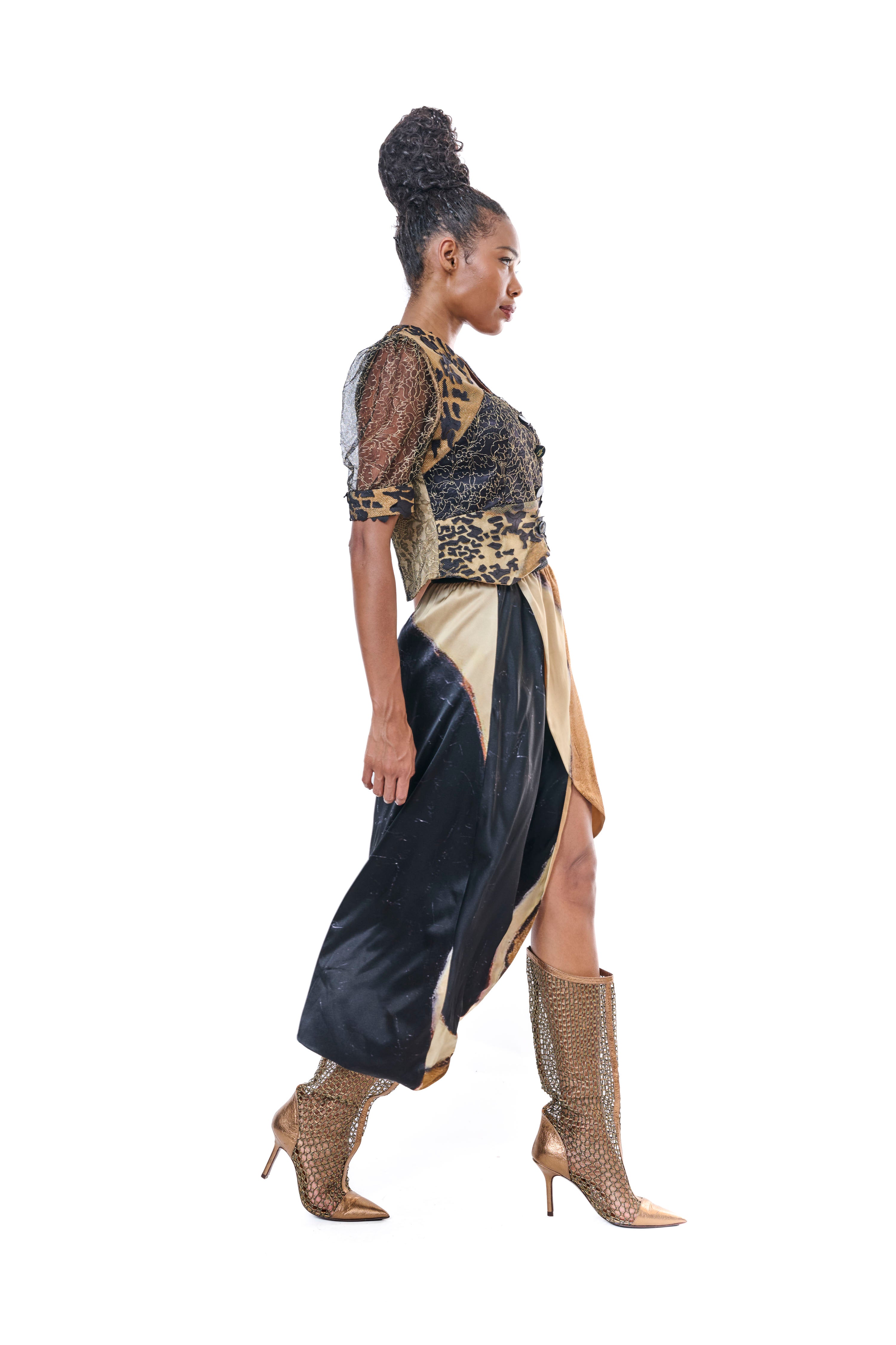 Blazer Embroidery Black Gold Insporation MAKA DADIANI ART