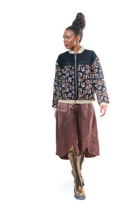 Pants Cropped Bronze Pure Silk