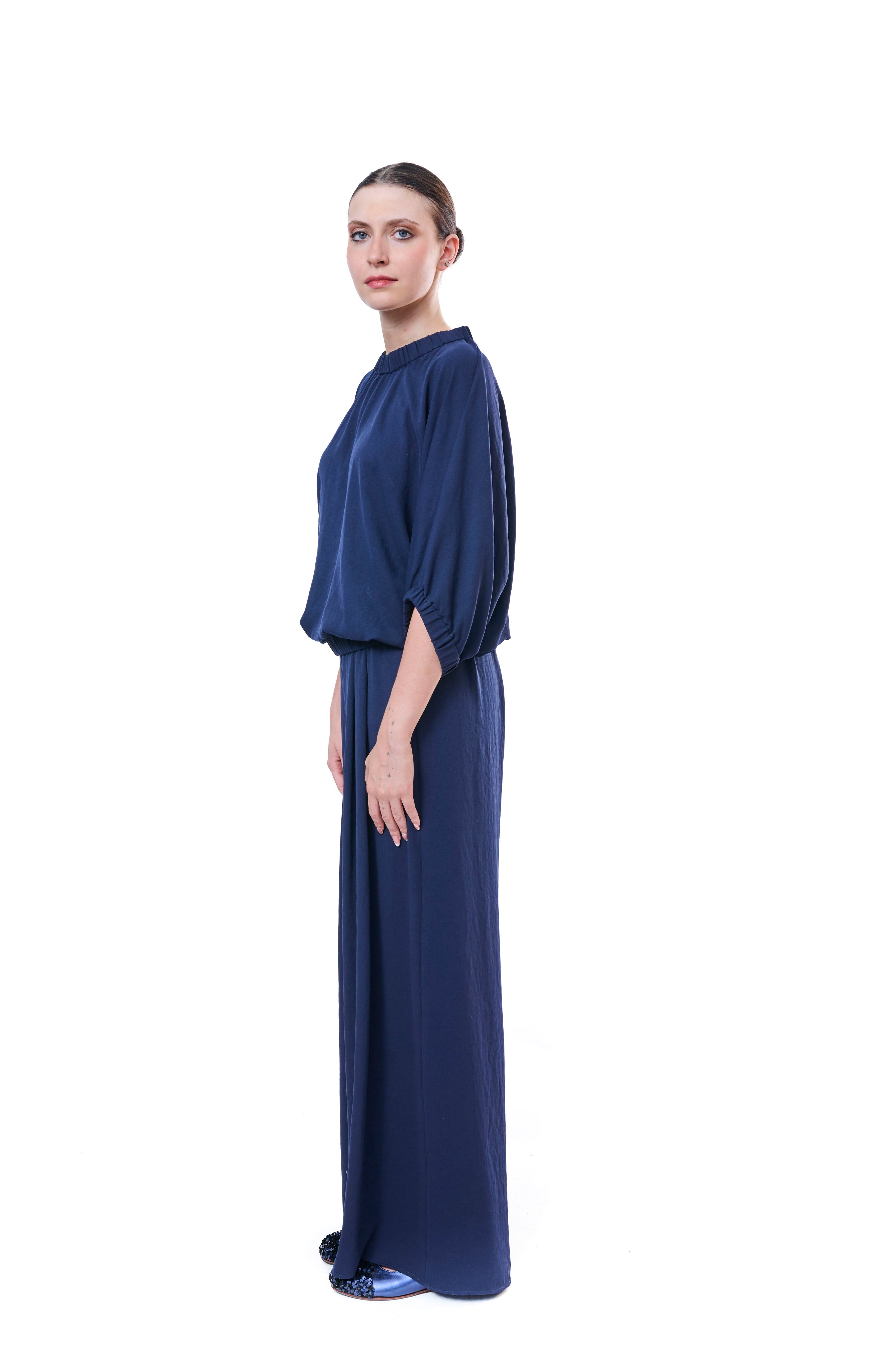 Pants Midnight Blue Flowing Silk