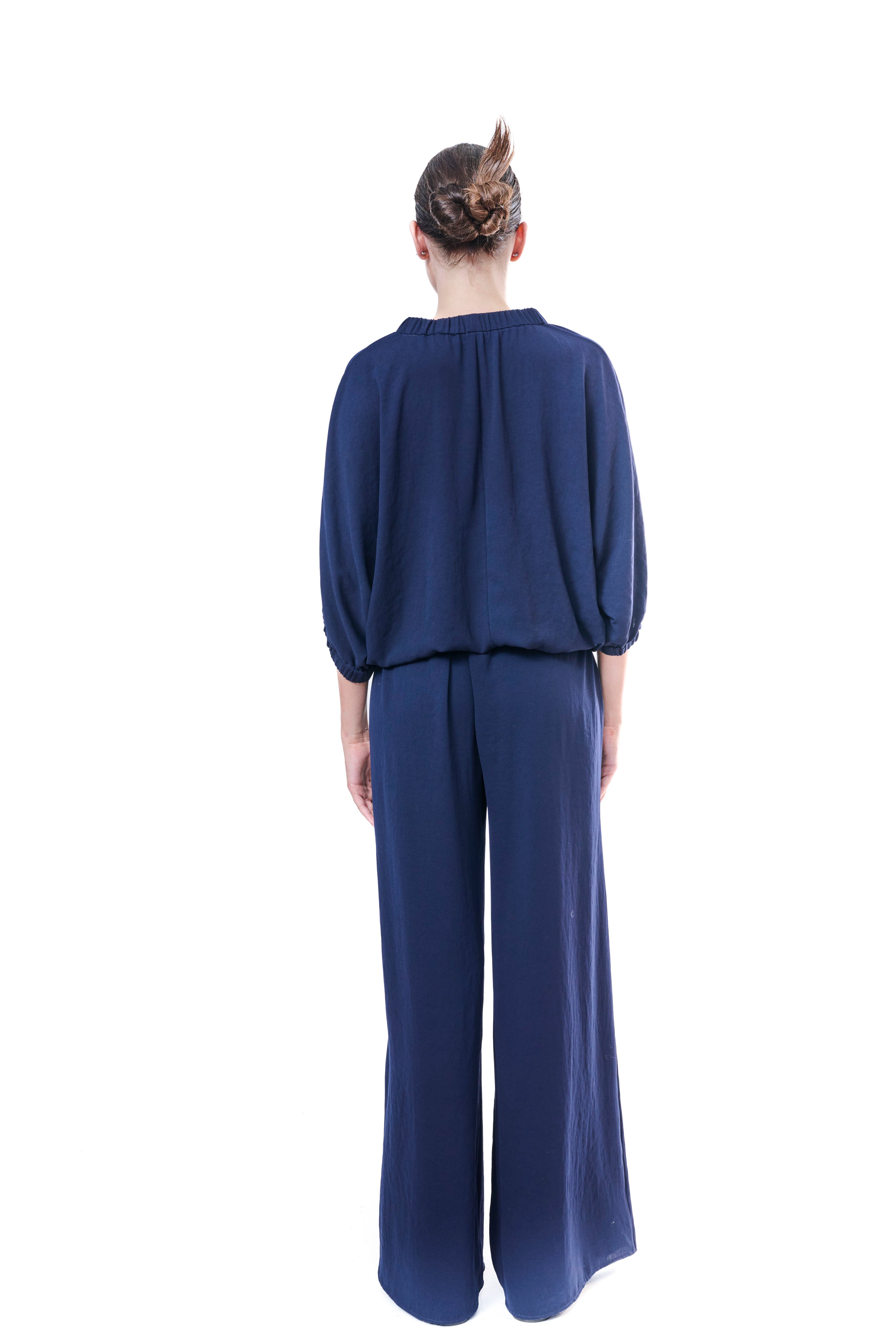 Pants Midnight Blue Flowing Silk