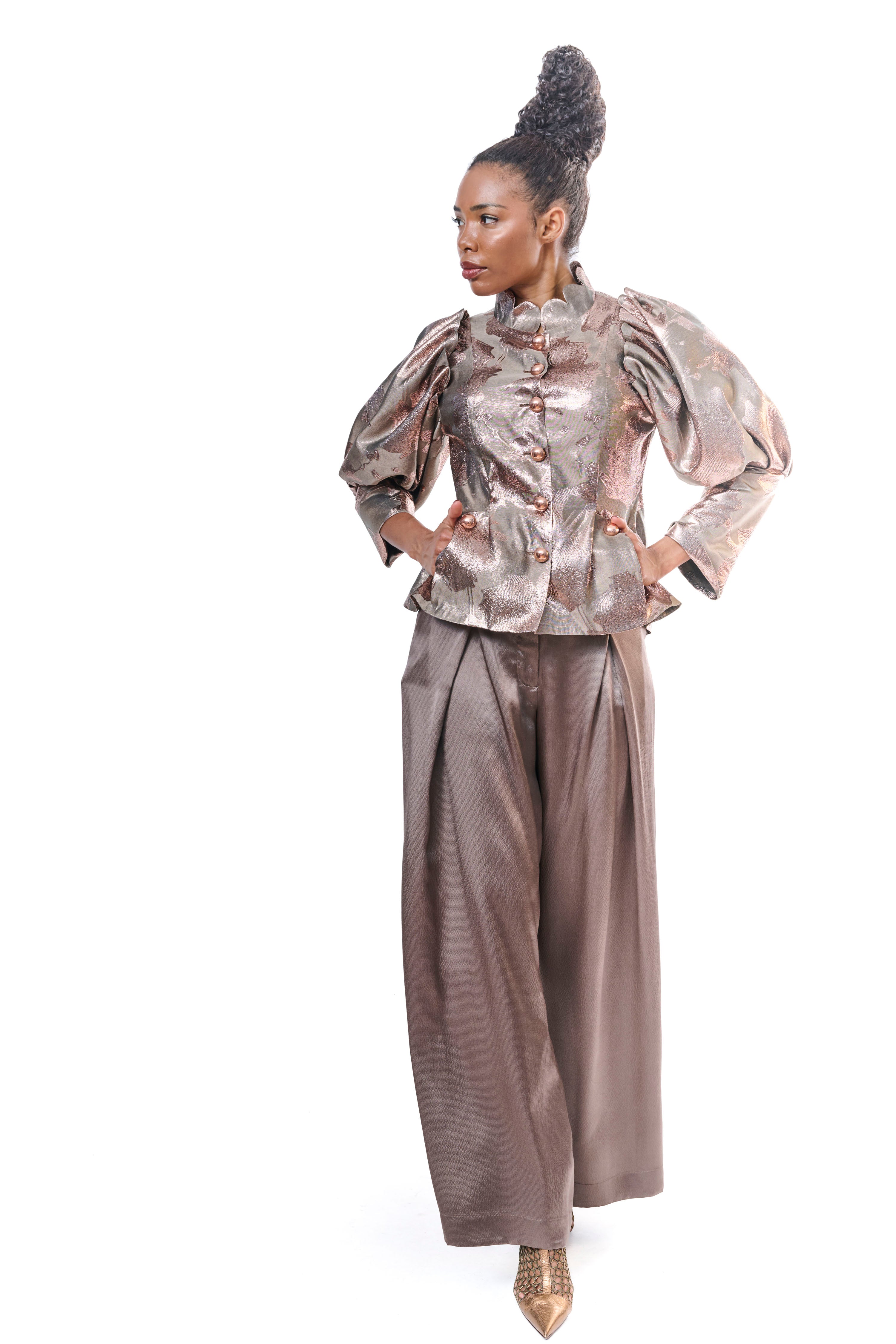 Wide Leg Pants Bronze