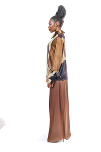 Pants Pure Silk Brown