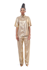 Blouse Gold Buttons