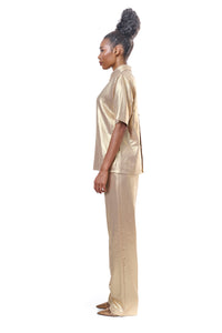 Blouse Gold Buttons