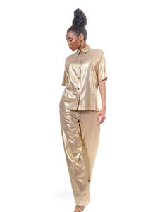 Blouse Gold Buttons