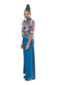 Pants Petrol Flowing Silk