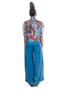 Pants Petrol Flowing Silk